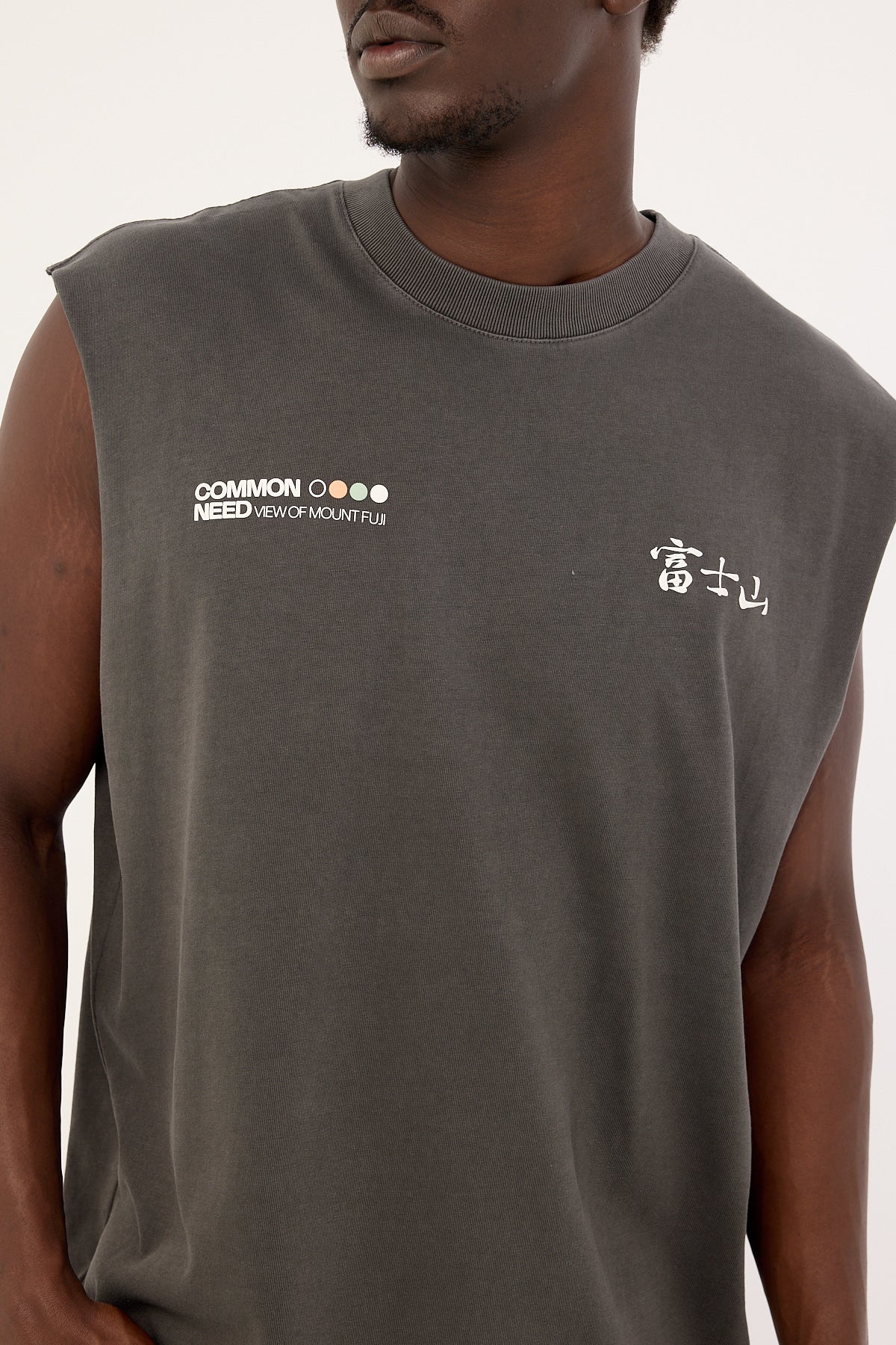 Common Need Fuji Muscle Tank Washed Black - Image 4