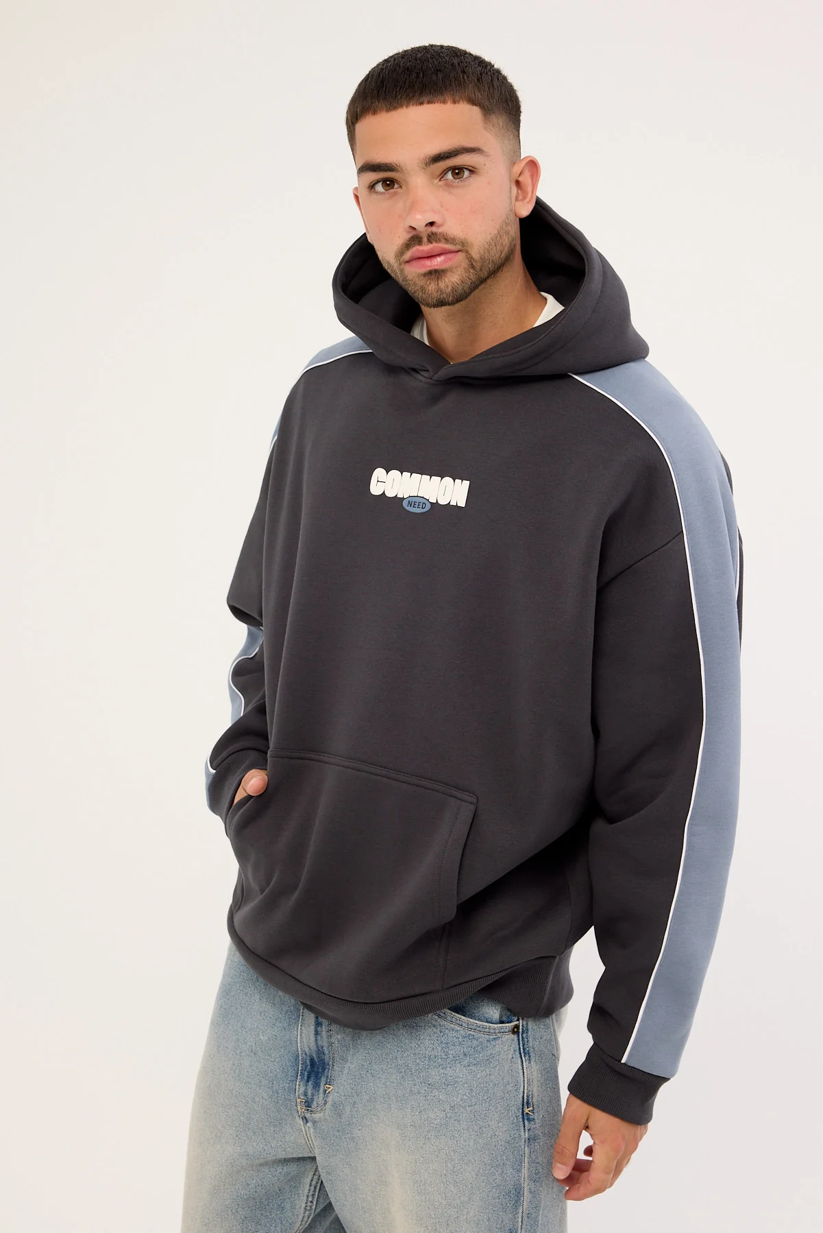 Common Need Gallery Boxy Hoodie Navy - Image 5
