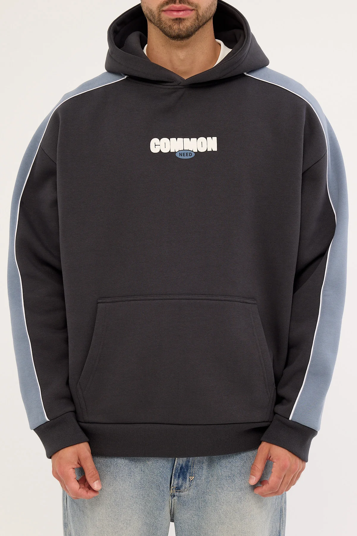 Common Need Gallery Boxy Hoodie Navy - Image 7