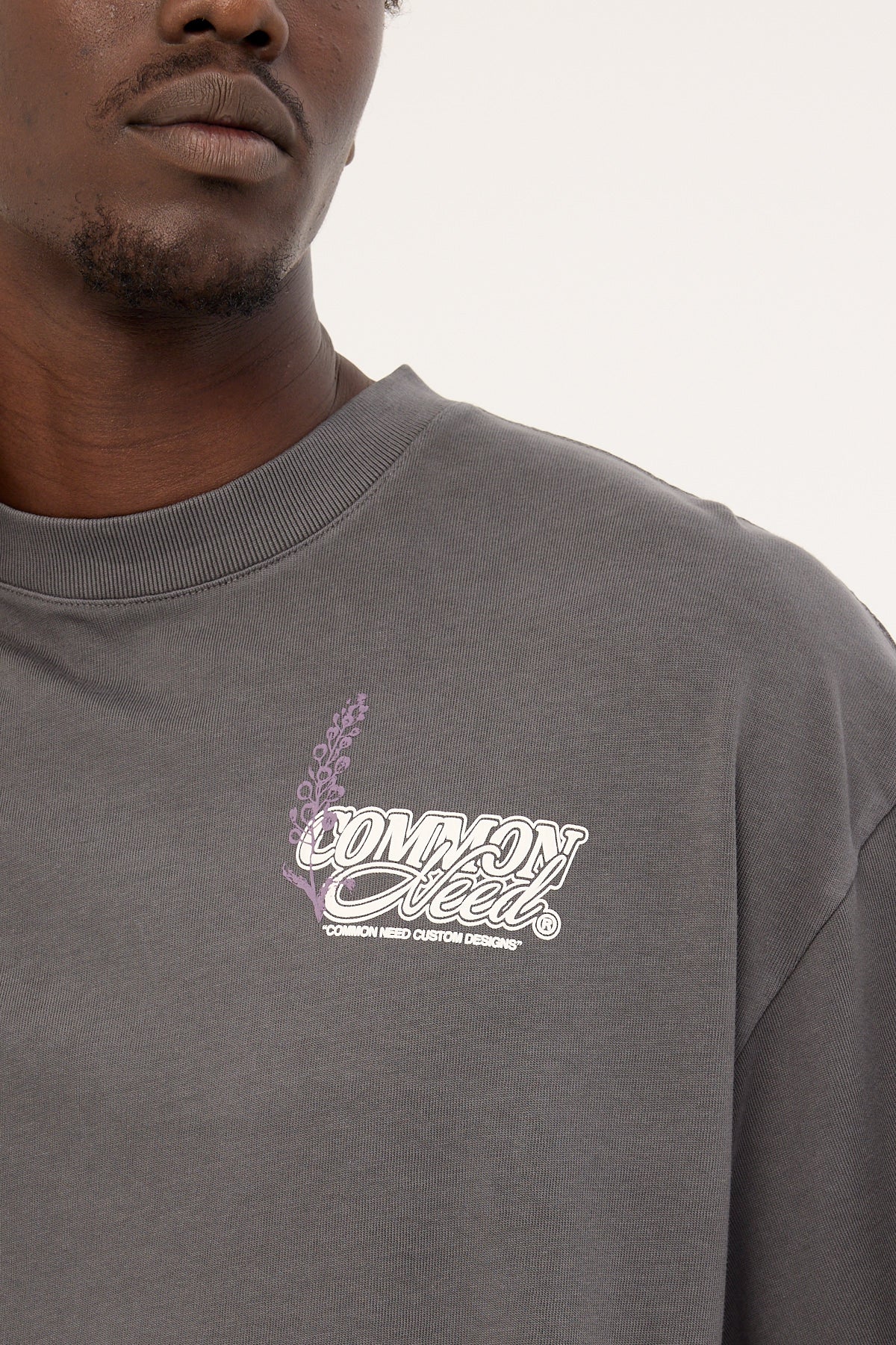 Common Need Garden Cropped Heavyweight Easy Tee Washed Black - Image 4