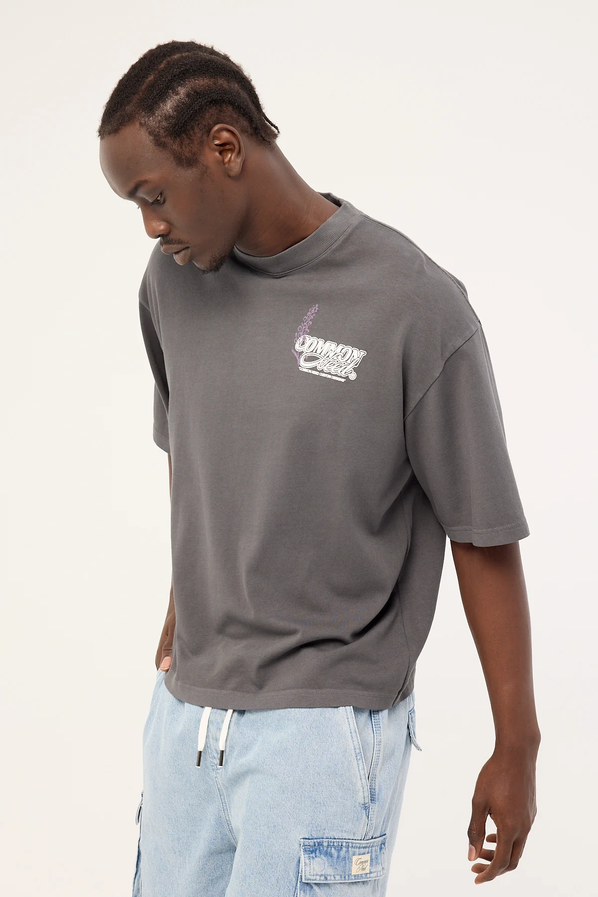Common Need Garden Cropped Heavyweight Easy Tee Washed Black - Image 5