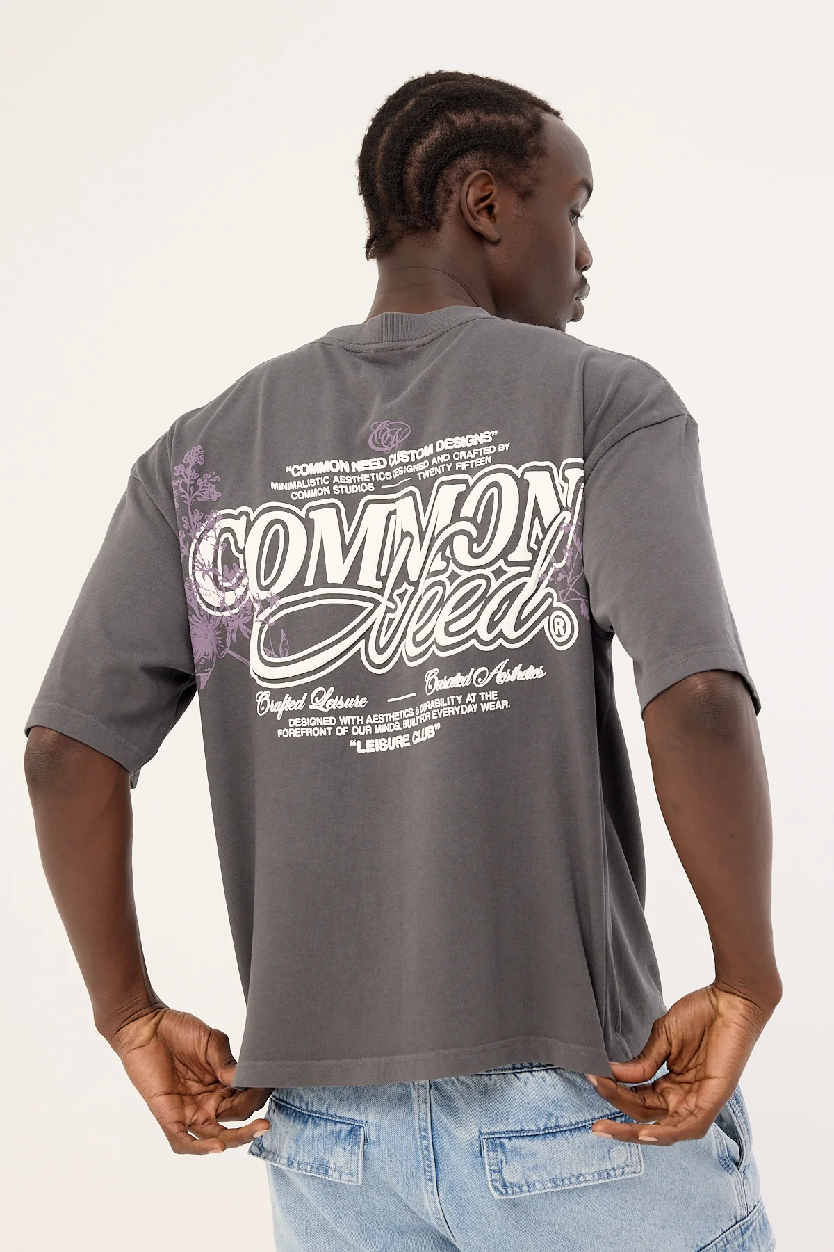 Common Need Garden Cropped Heavyweight Easy Tee Washed Black - Image 6