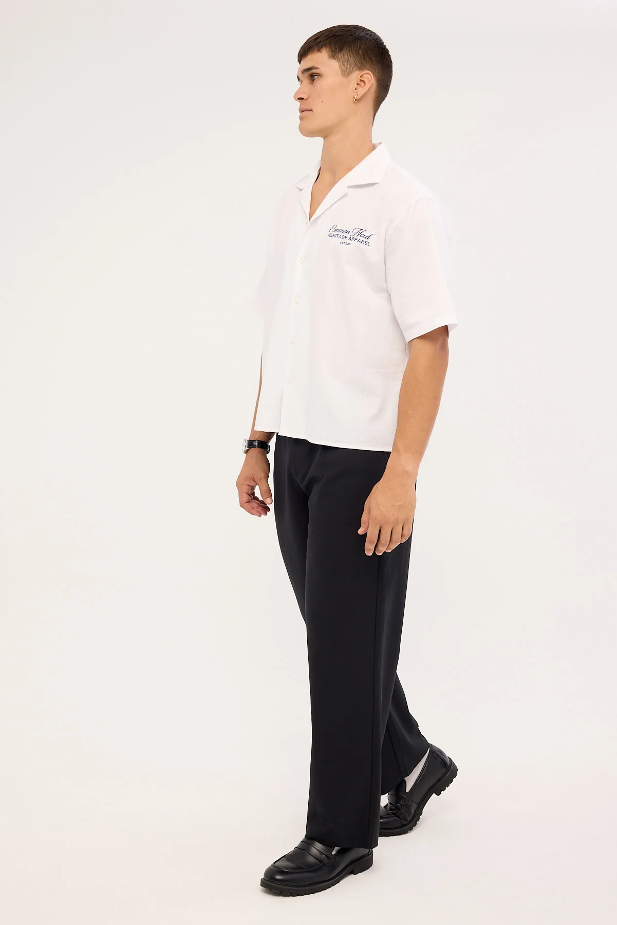 Common Need Garrison Pleated Tailored Trouser Black - Image 4