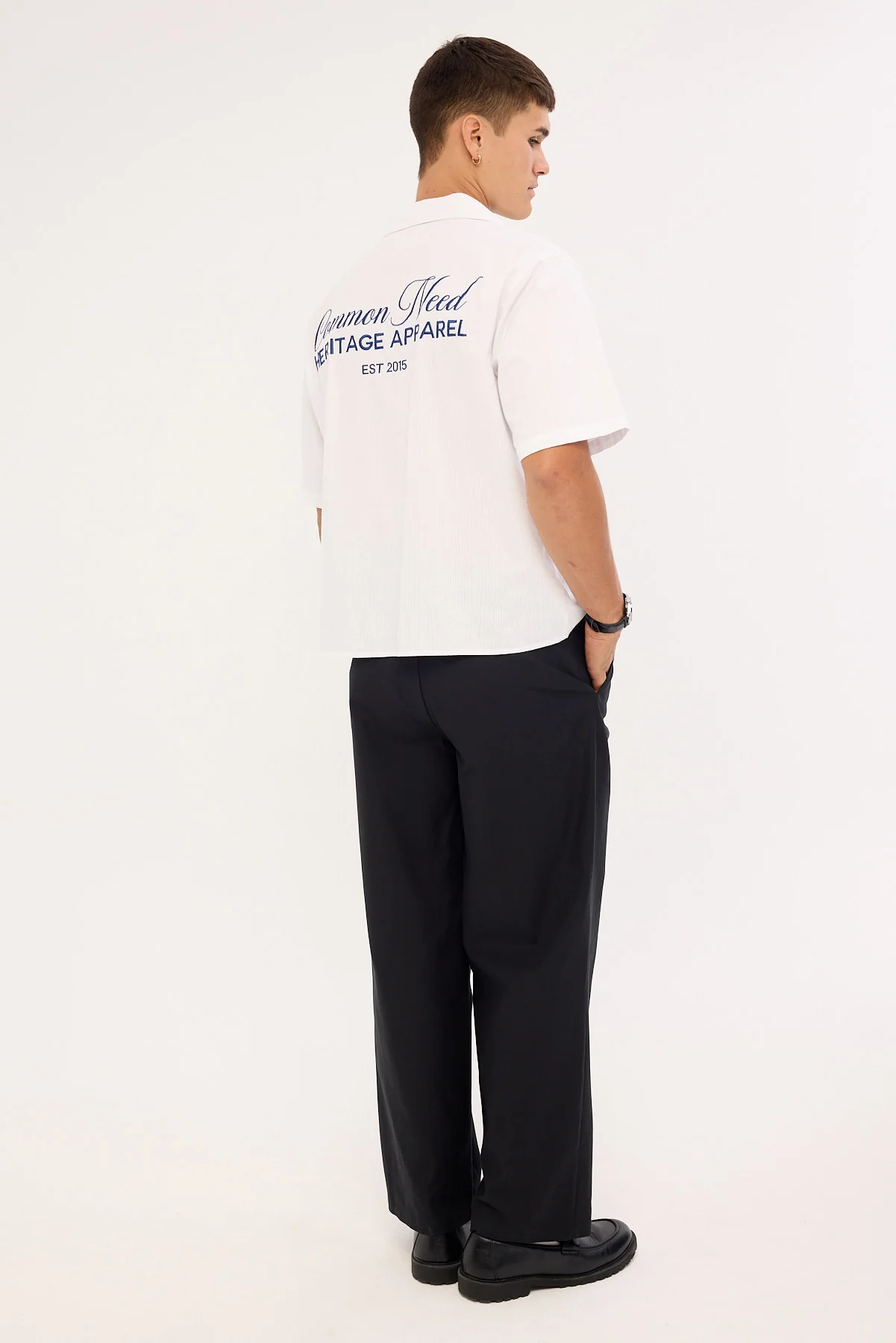 Common Need Garrison Pleated Tailored Trouser Black - Image 5