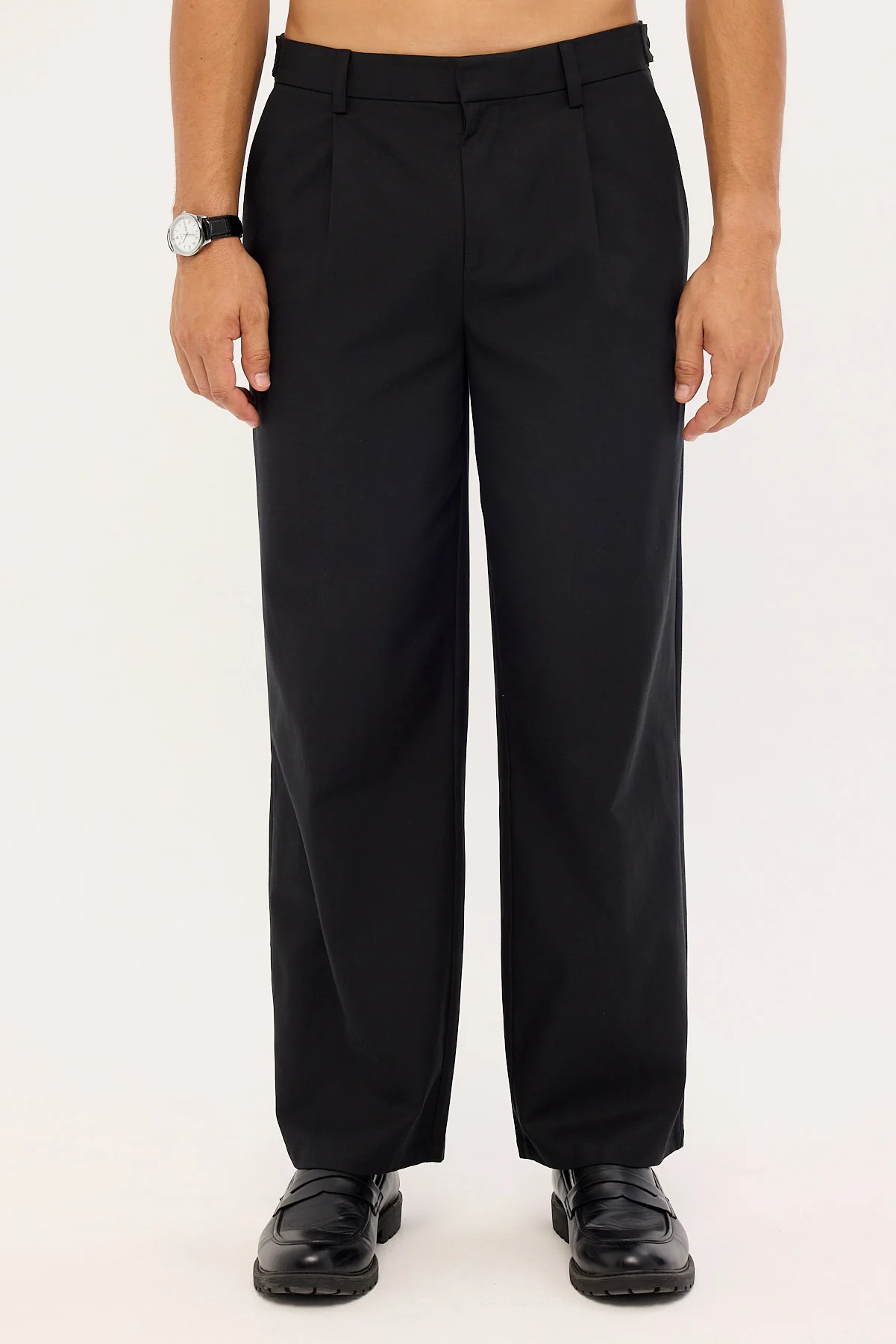 Common Need Garrison Pleated Tailored Trouser Black - Image 7