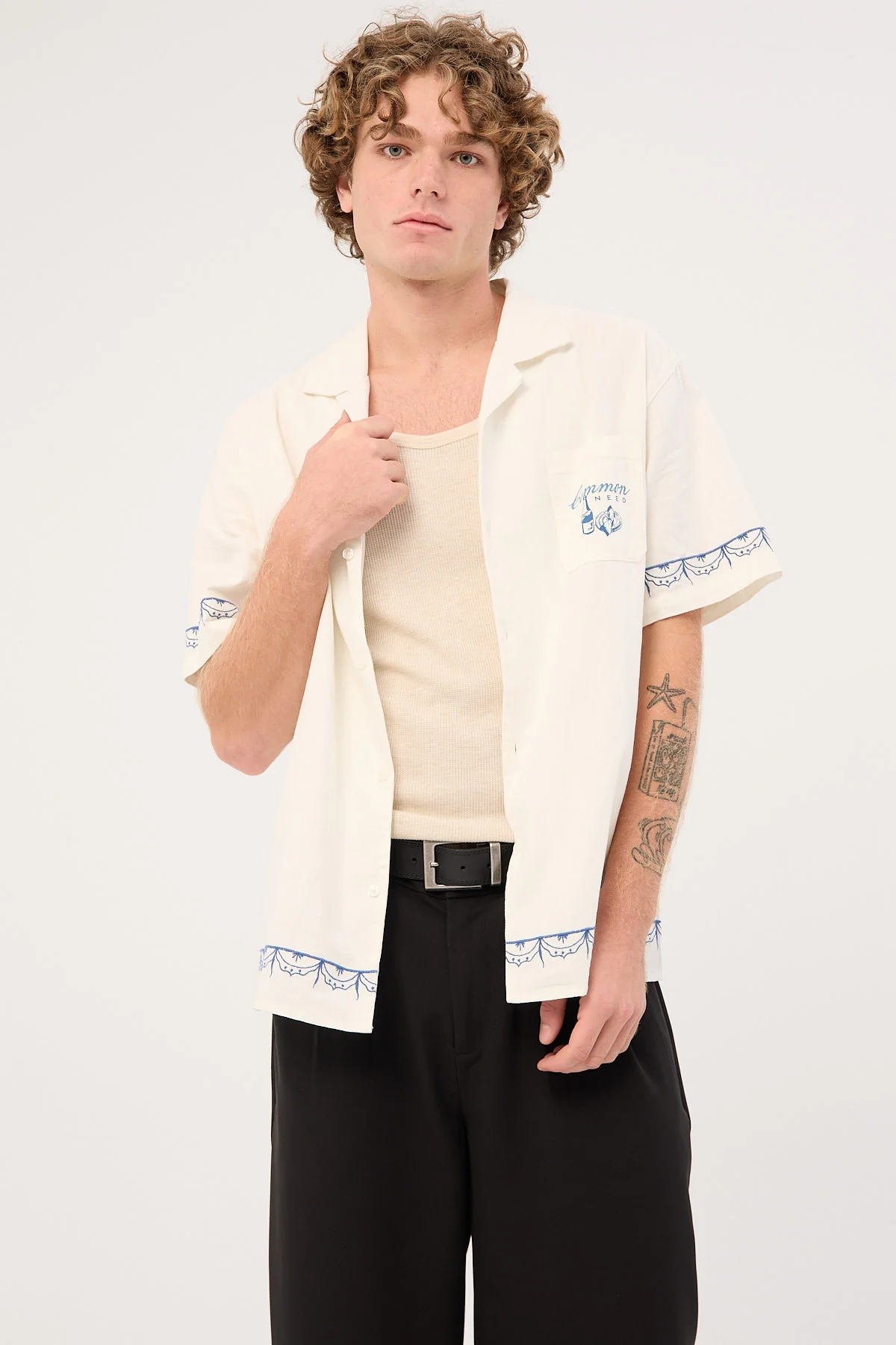 Common Need Gnocchi Resort Shirt White - Image 4