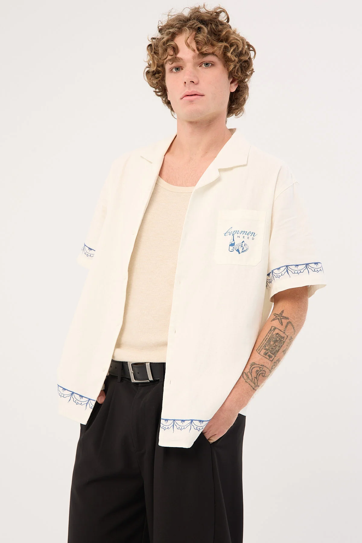 Common Need Gnocchi Resort Shirt White - Image 5