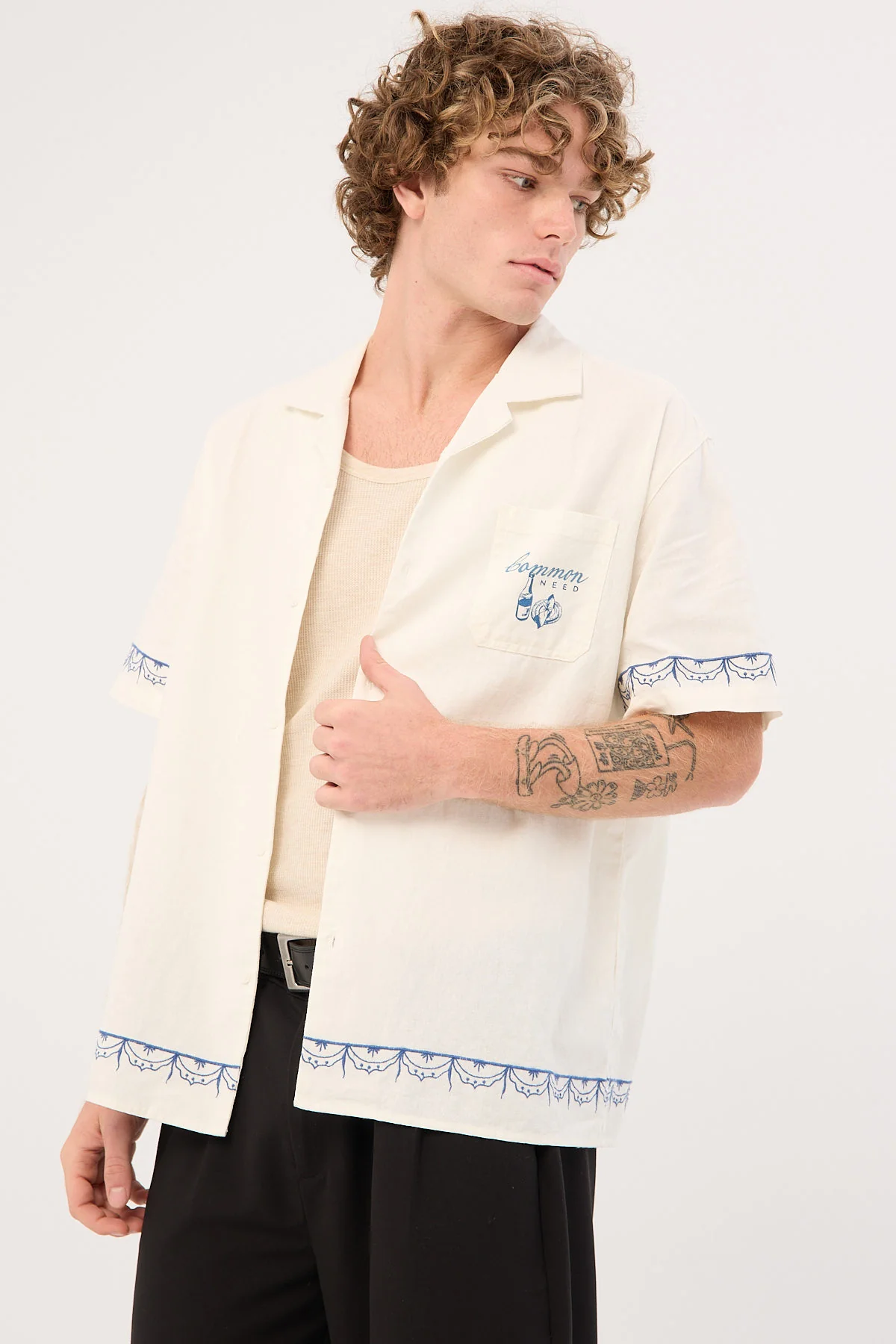 Common Need Gnocchi Resort Shirt White - Image 6