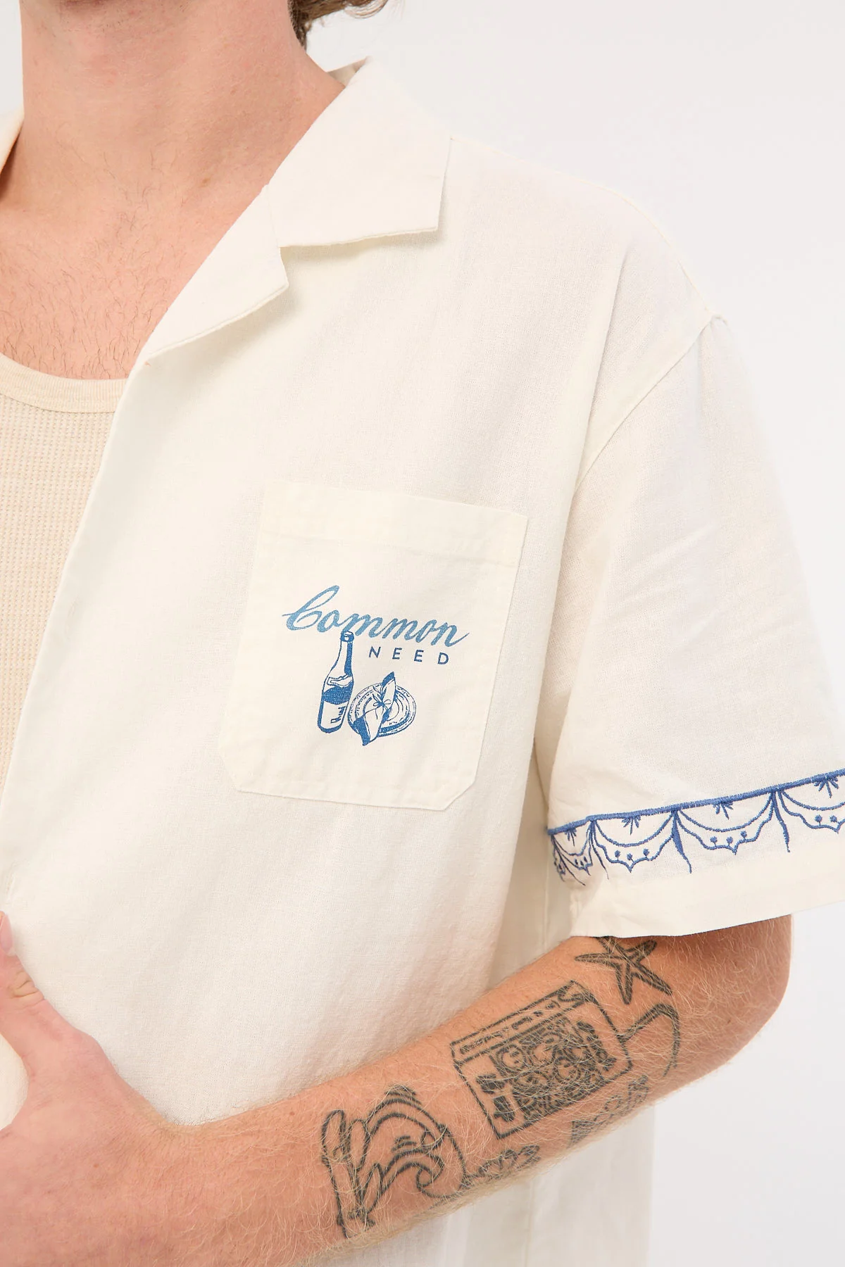 Common Need Gnocchi Resort Shirt White - Image 8