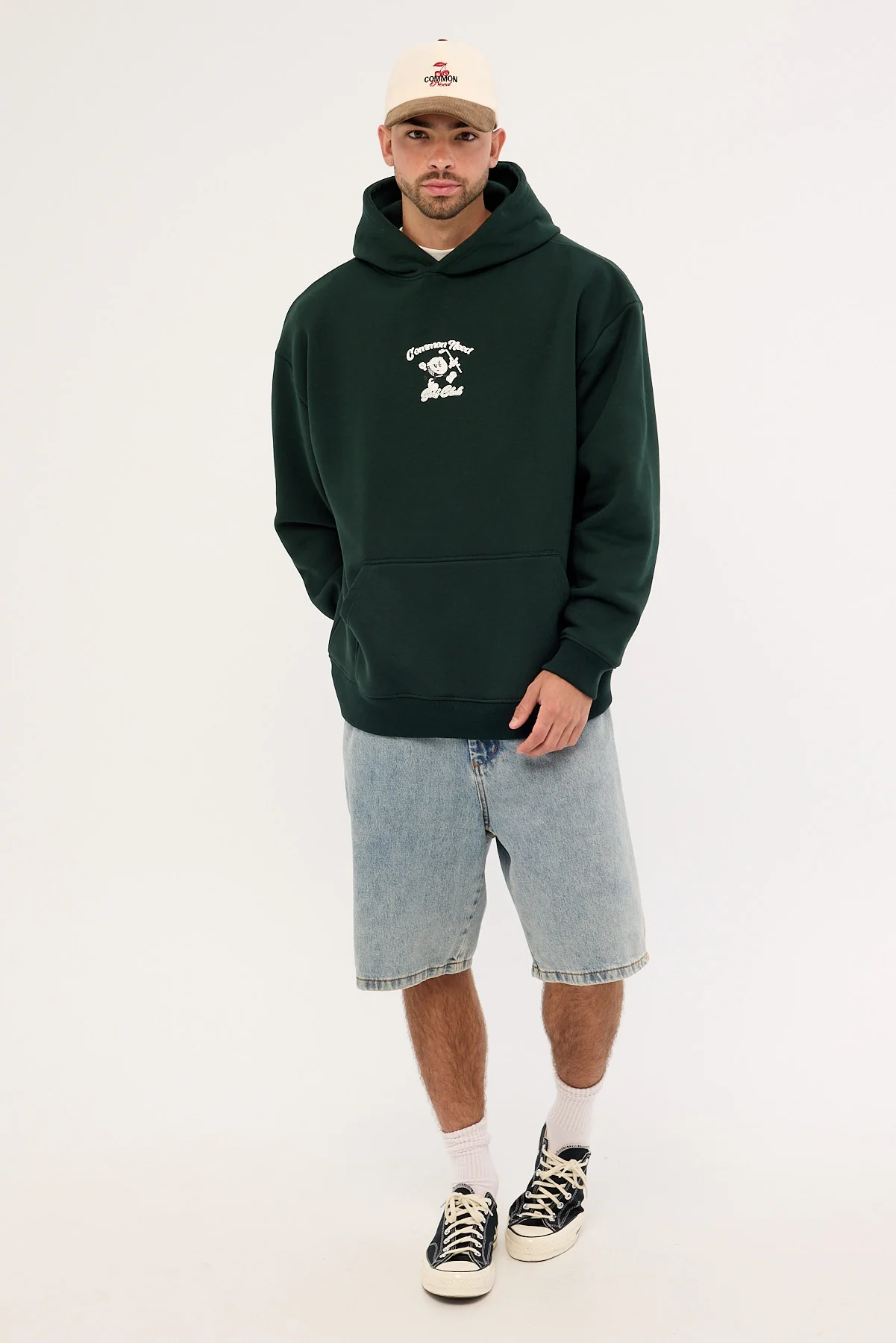 Common Need Golfing Boxy Hoodie Dark Green - Image 2