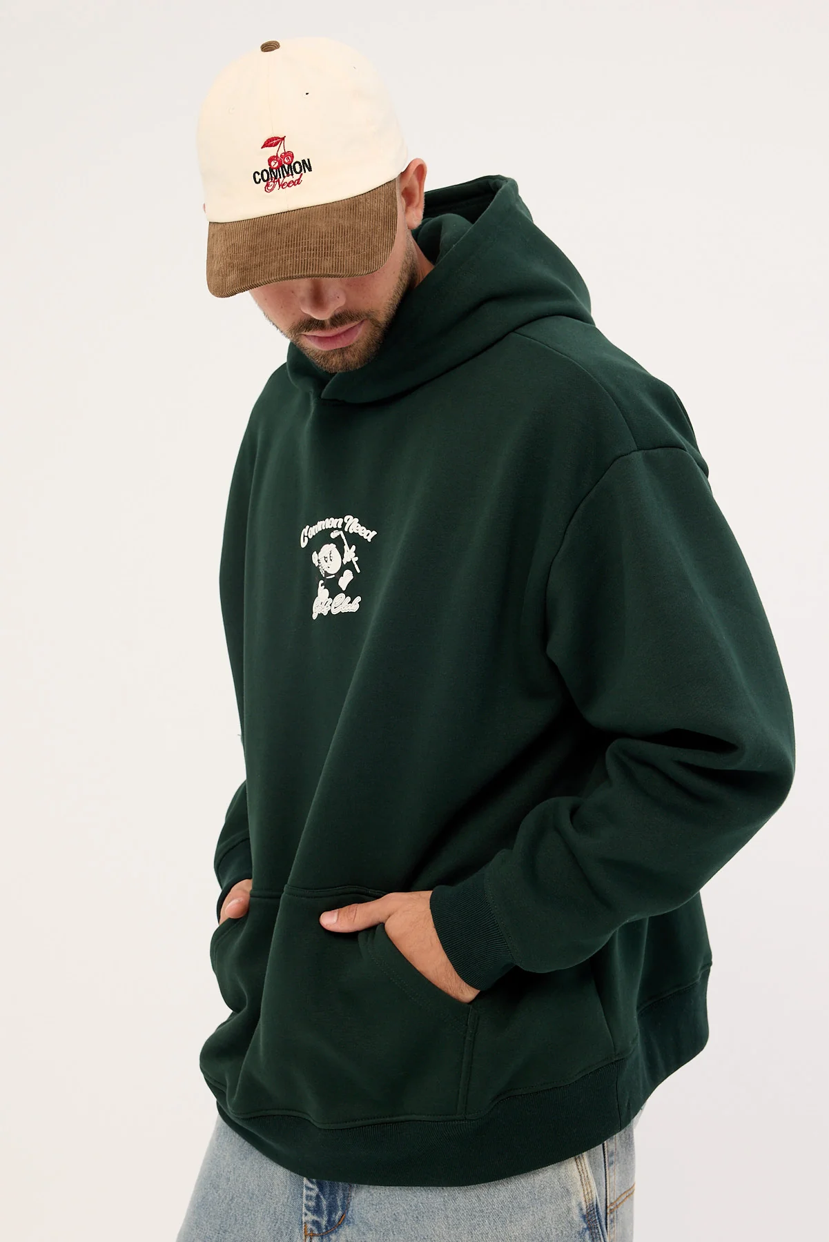 Common Need Golfing Boxy Hoodie Dark Green - Image 5