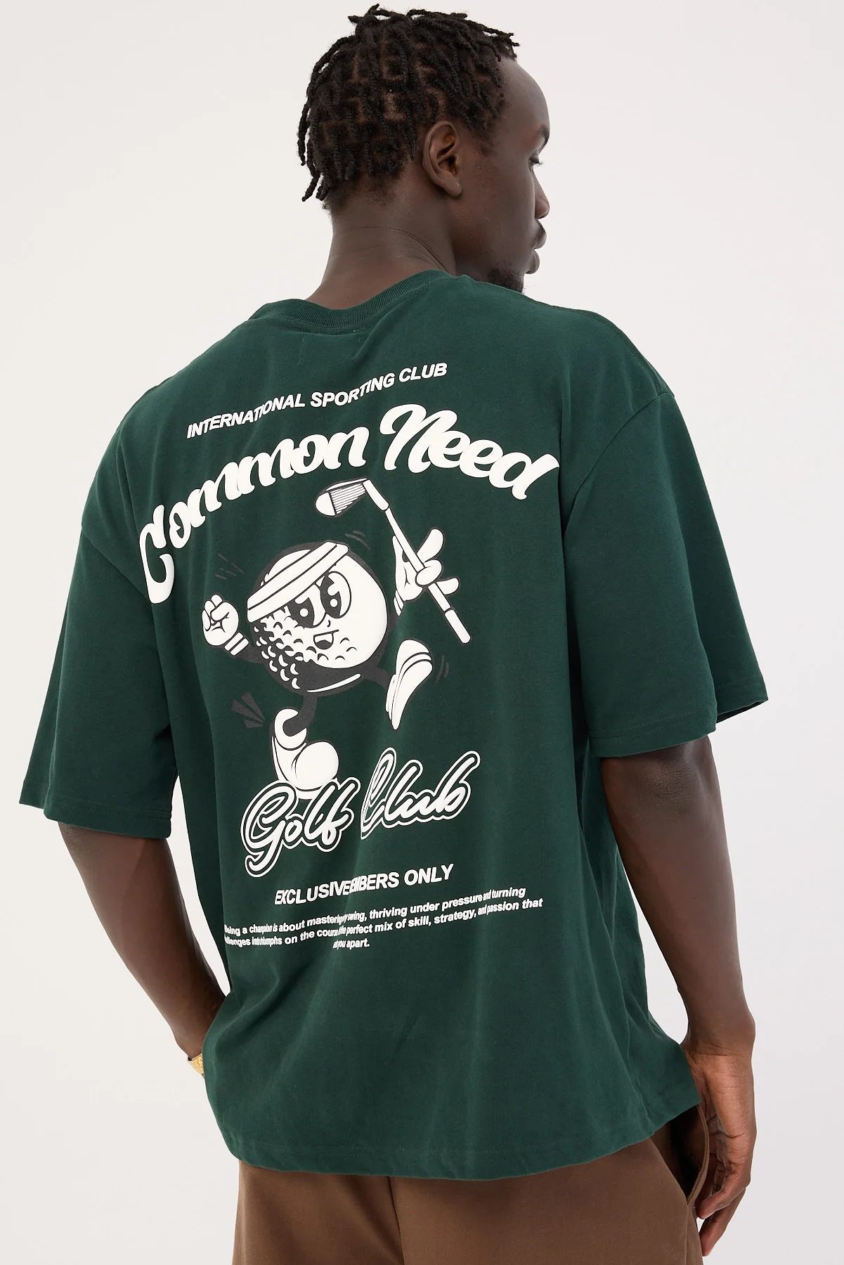 Common Need Golfing Brushed Easy Tee Dark Green