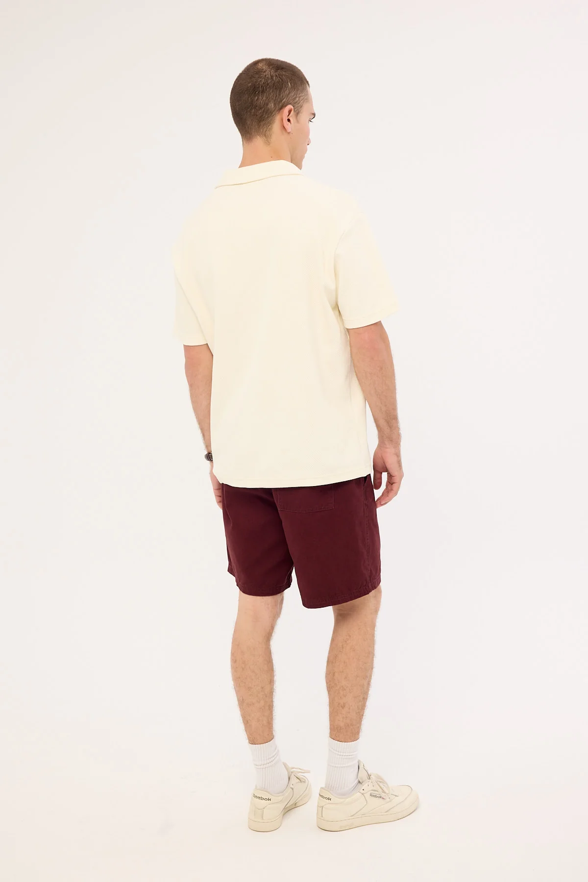 Common Need Habitat Elastic Waist Short Washed Merlot - Image 6
