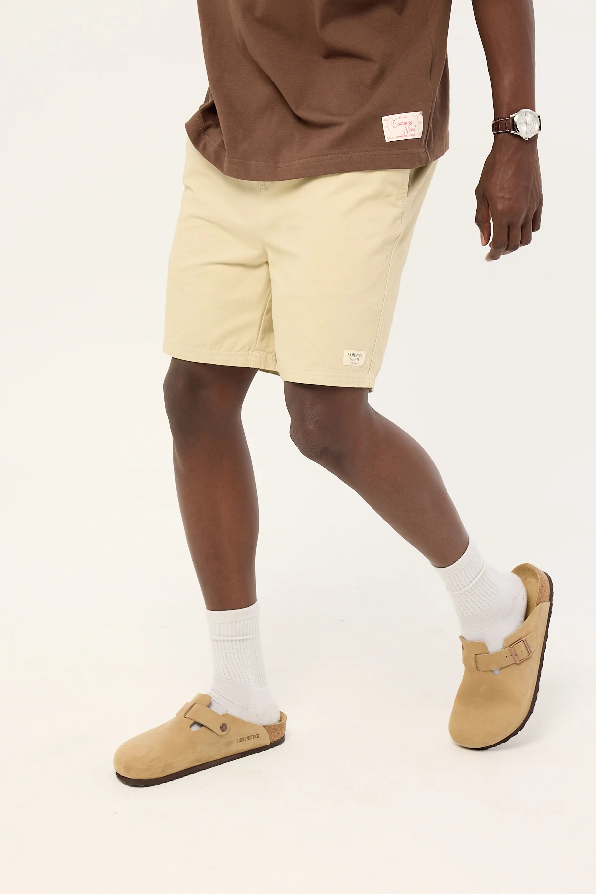 Common Need Habitat Elastic Waist Short Washed Off White - Image 3