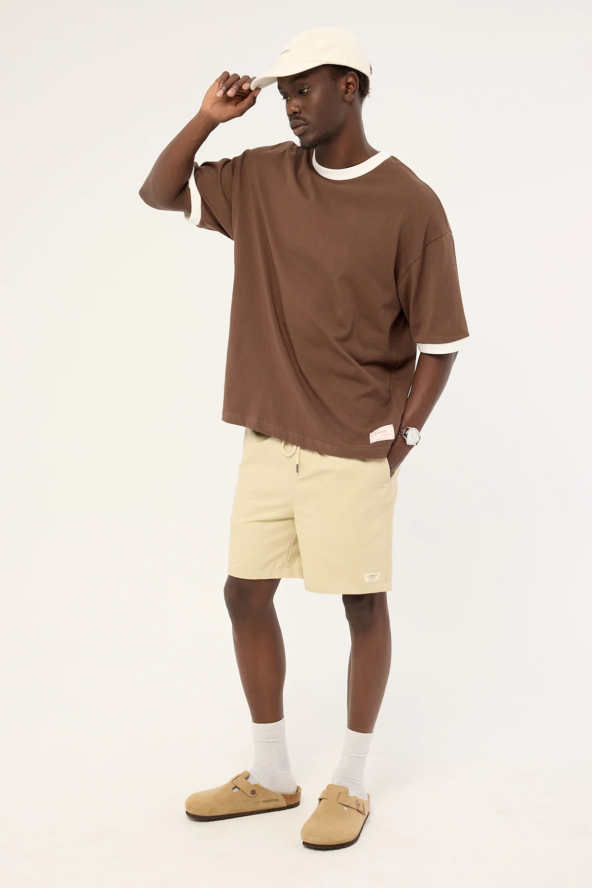 Common Need Habitat Elastic Waist Short Washed Off White - Image 4