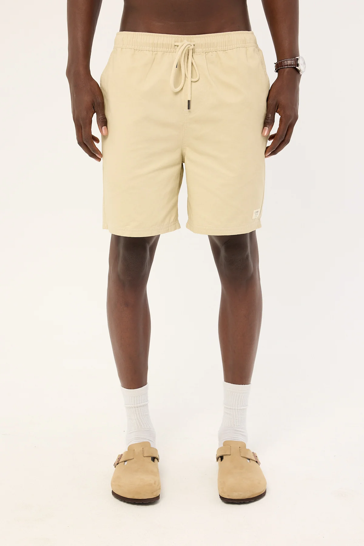 Common Need Habitat Elastic Waist Short Washed Off White - Image 7