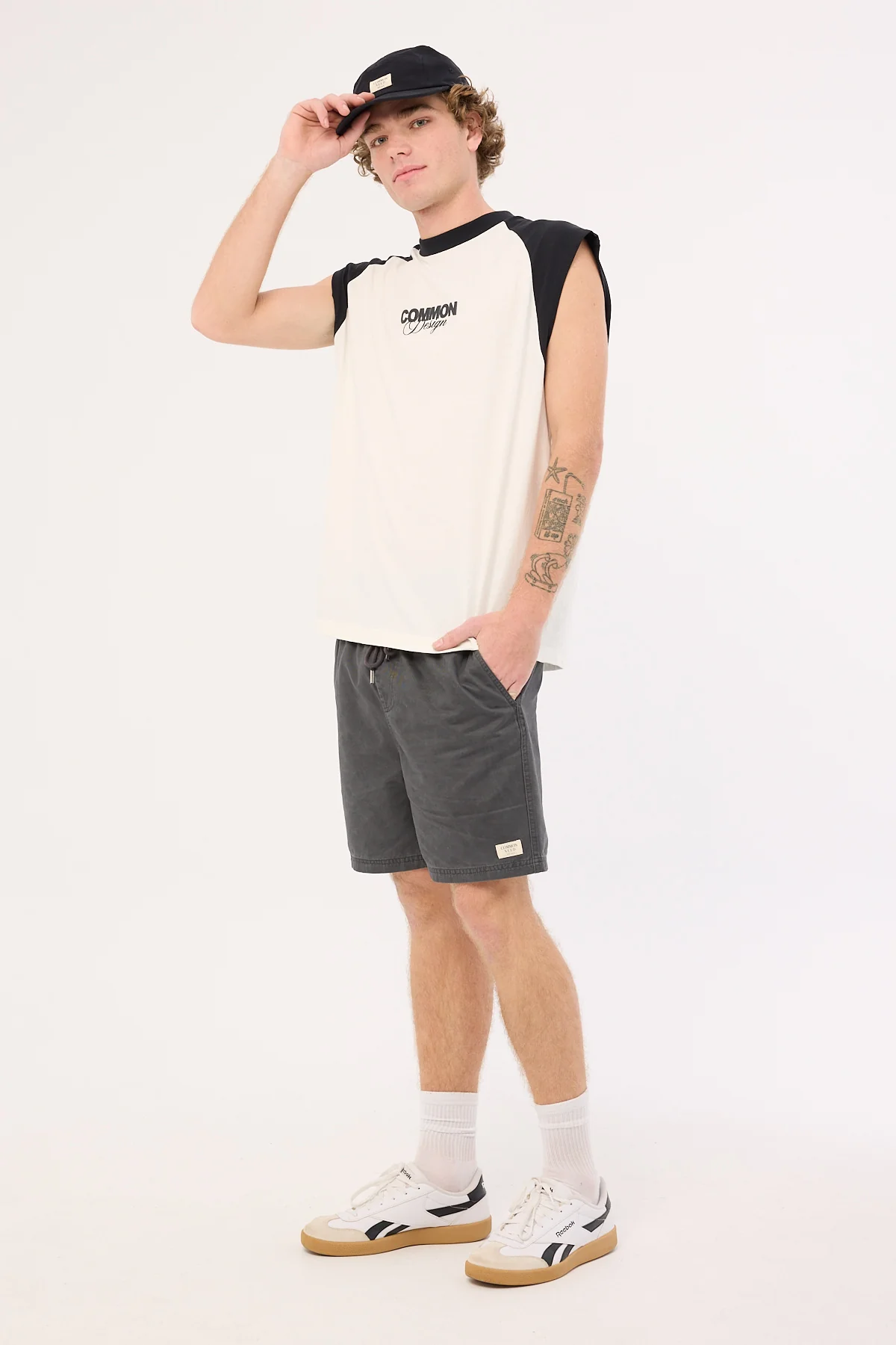 Common Need Habitat Elastic Waist Short Washed Steel - Image 3