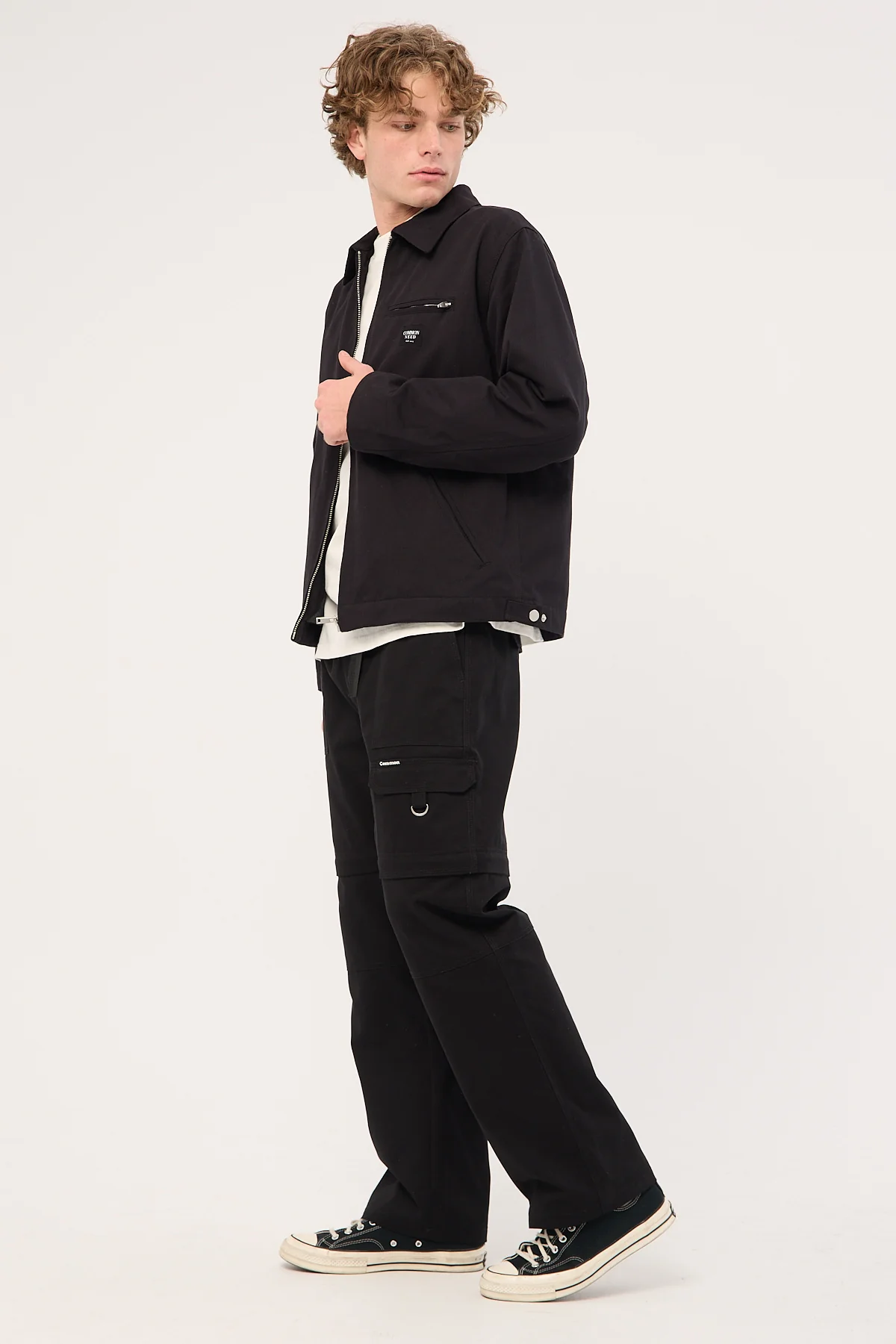 Common Need Harbor Cargo Zip Off Pant Black - Image 3
