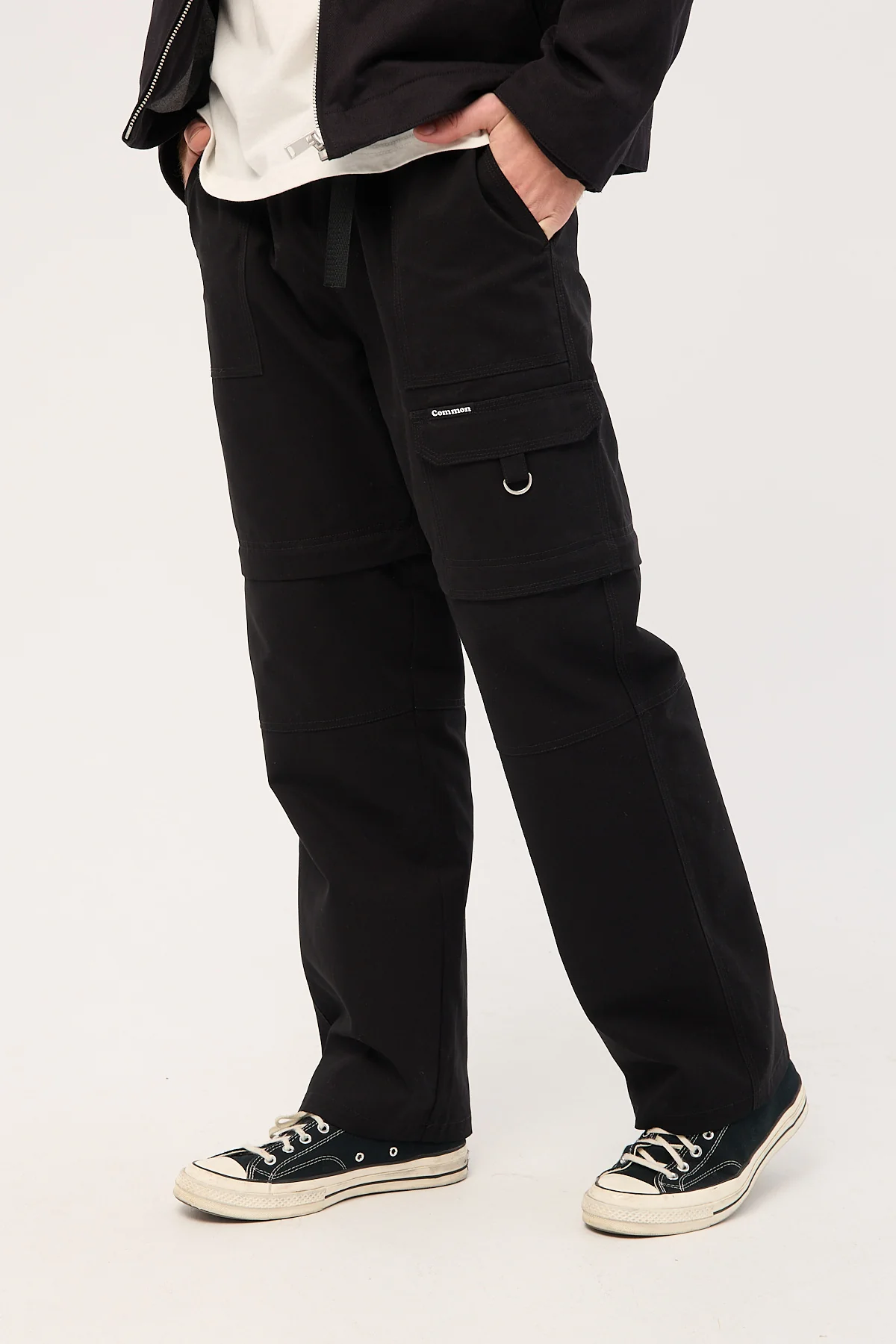 Common Need Harbor Cargo Zip Off Pant Black - Image 4