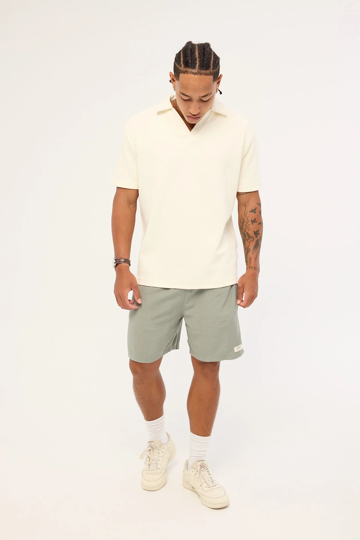 Common Need Haven Elastic Waist Short Sage