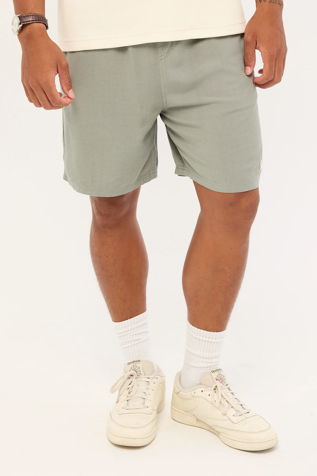 Common Need Haven Elastic Waist Short Sage - Image 2