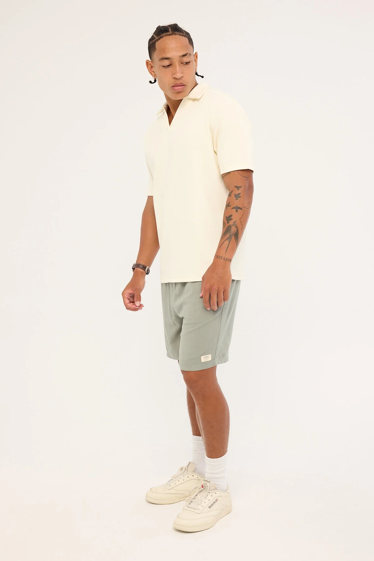 Common Need Haven Elastic Waist Short Sage - Image 4