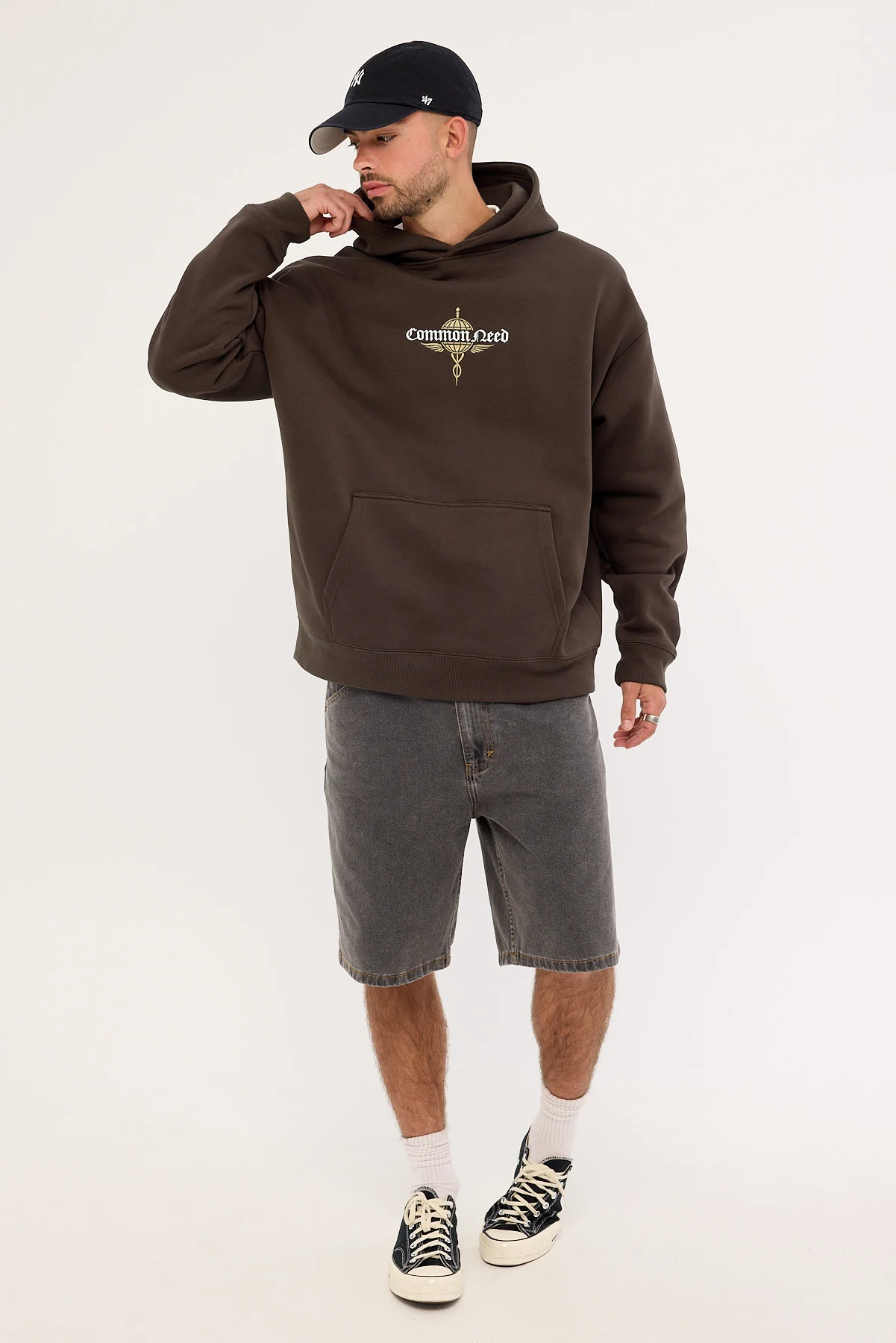 Common Need Hermes Boxy Hoodie Dark Fudge - Image 2