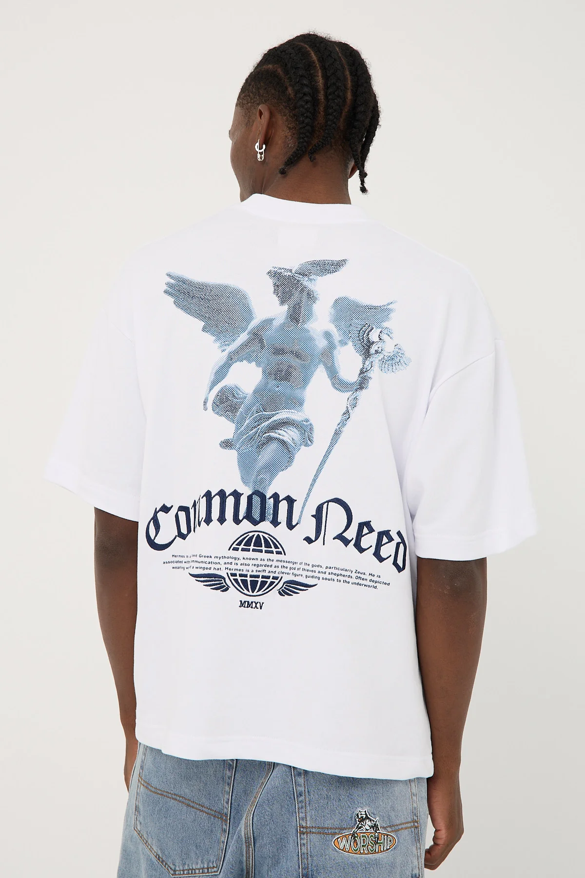 Common Need Hermes Loopback Easy Tee White