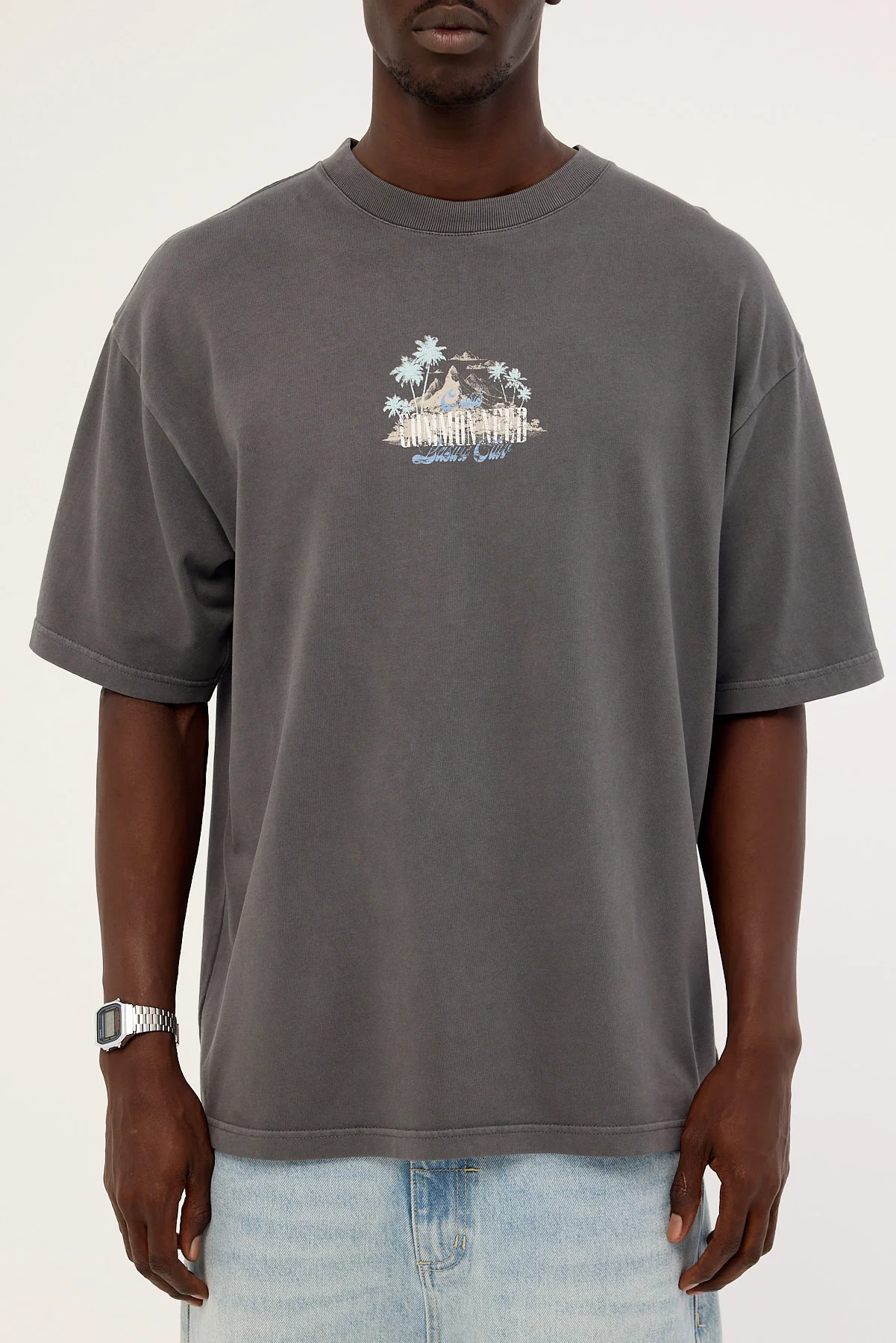 Common Need Horizon Heavyweight Easy Tee Washed Black - Image 7