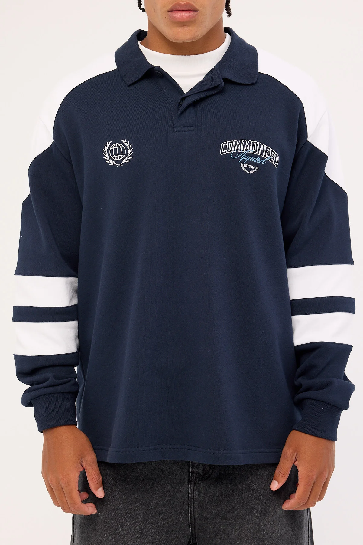 Common Need Imperium Rugby Shirt Navy/White - Image 8