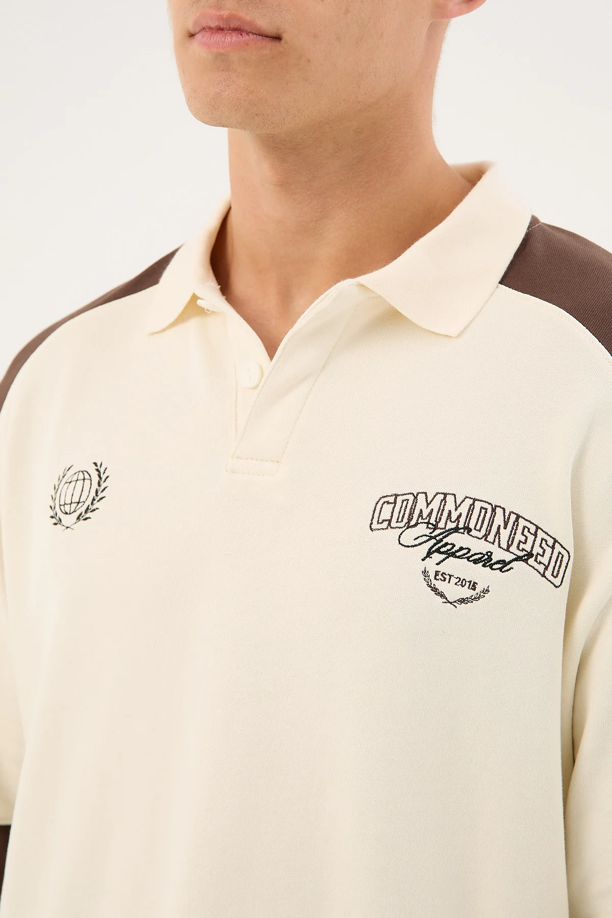 Common Need Imperium Rugby Shirt Off White/Brown - Image 8