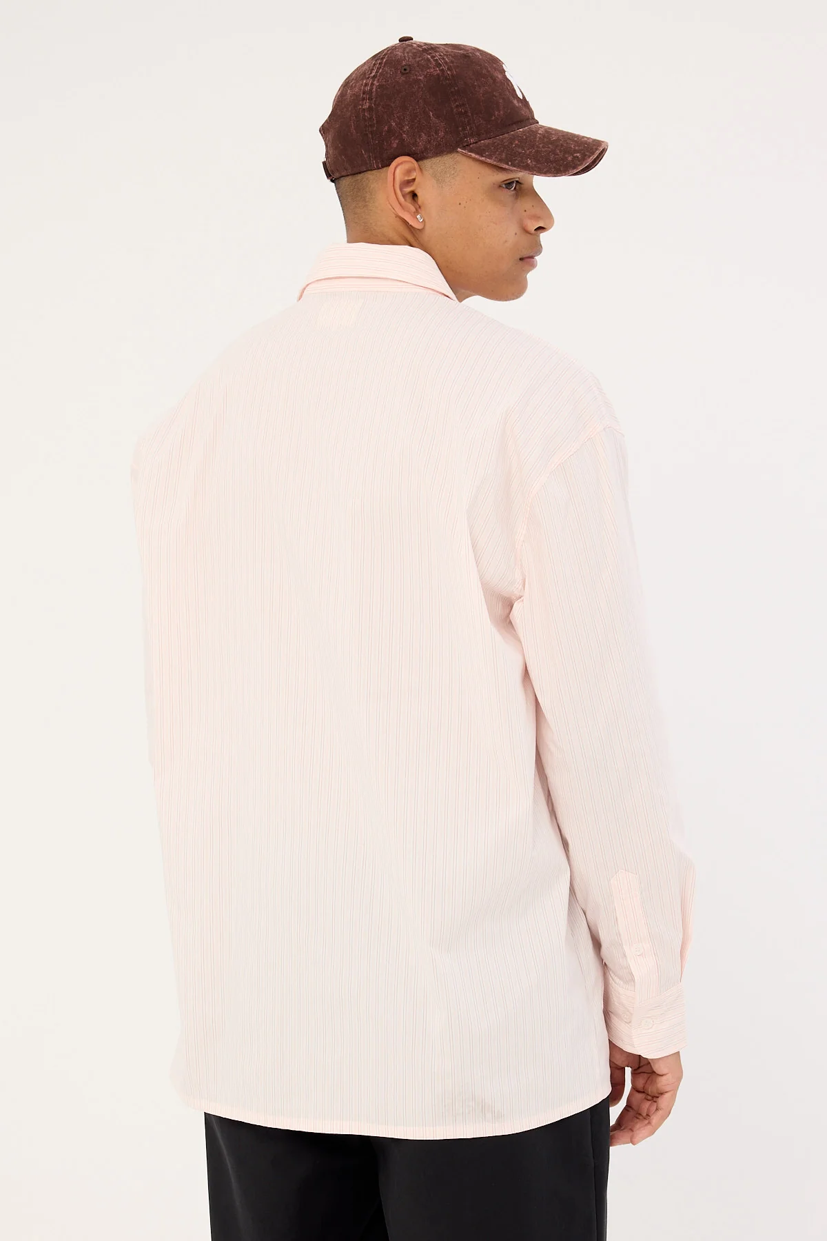 Common Need Initial Long Sleeve Shirt Pink Stripe - Image 6