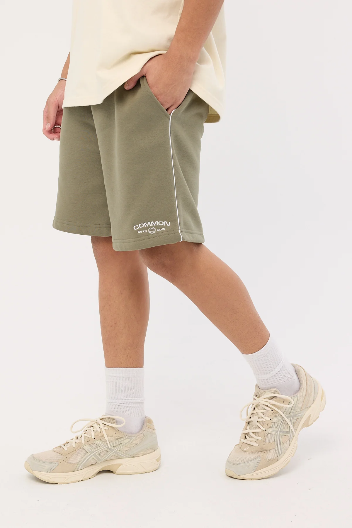 Common Need Intermission Sweat Short Olive Green - Image 4
