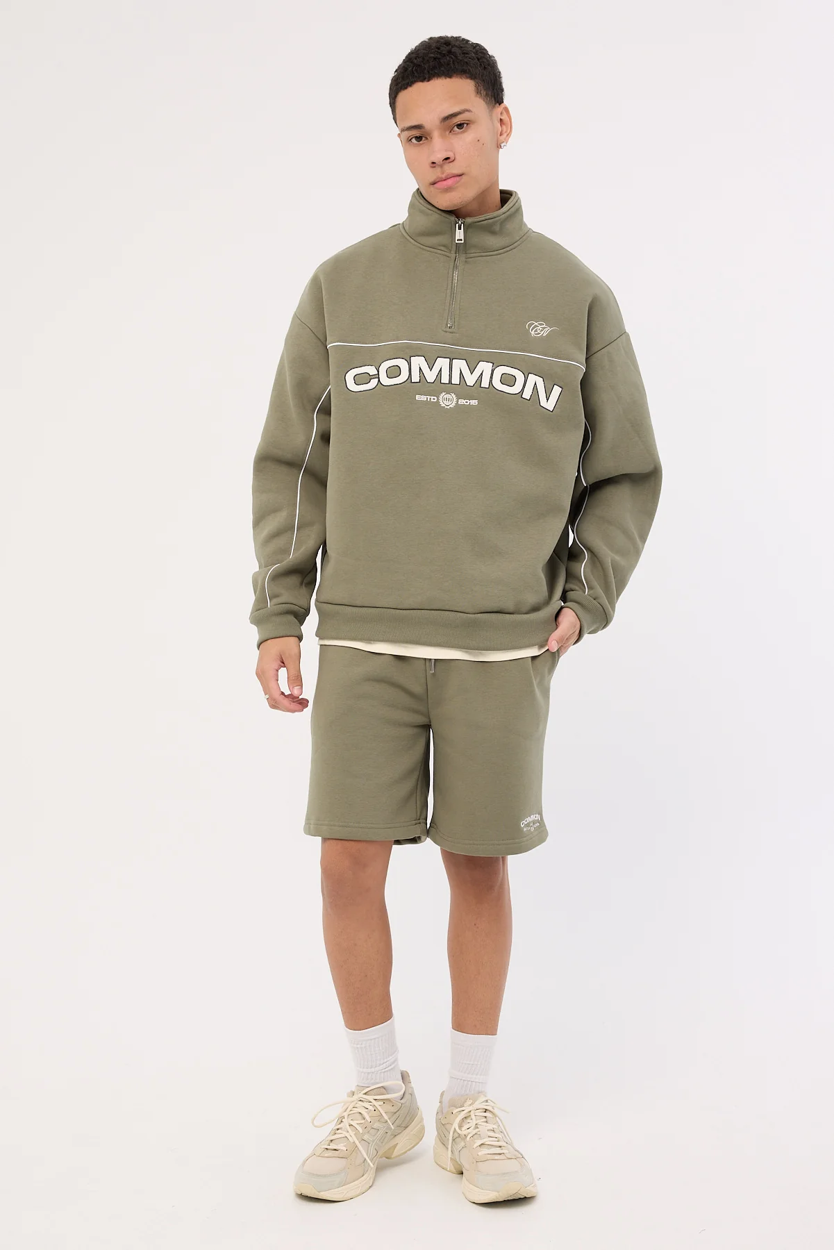 Common Need Intermission Sweat Short Olive Green - Image 7