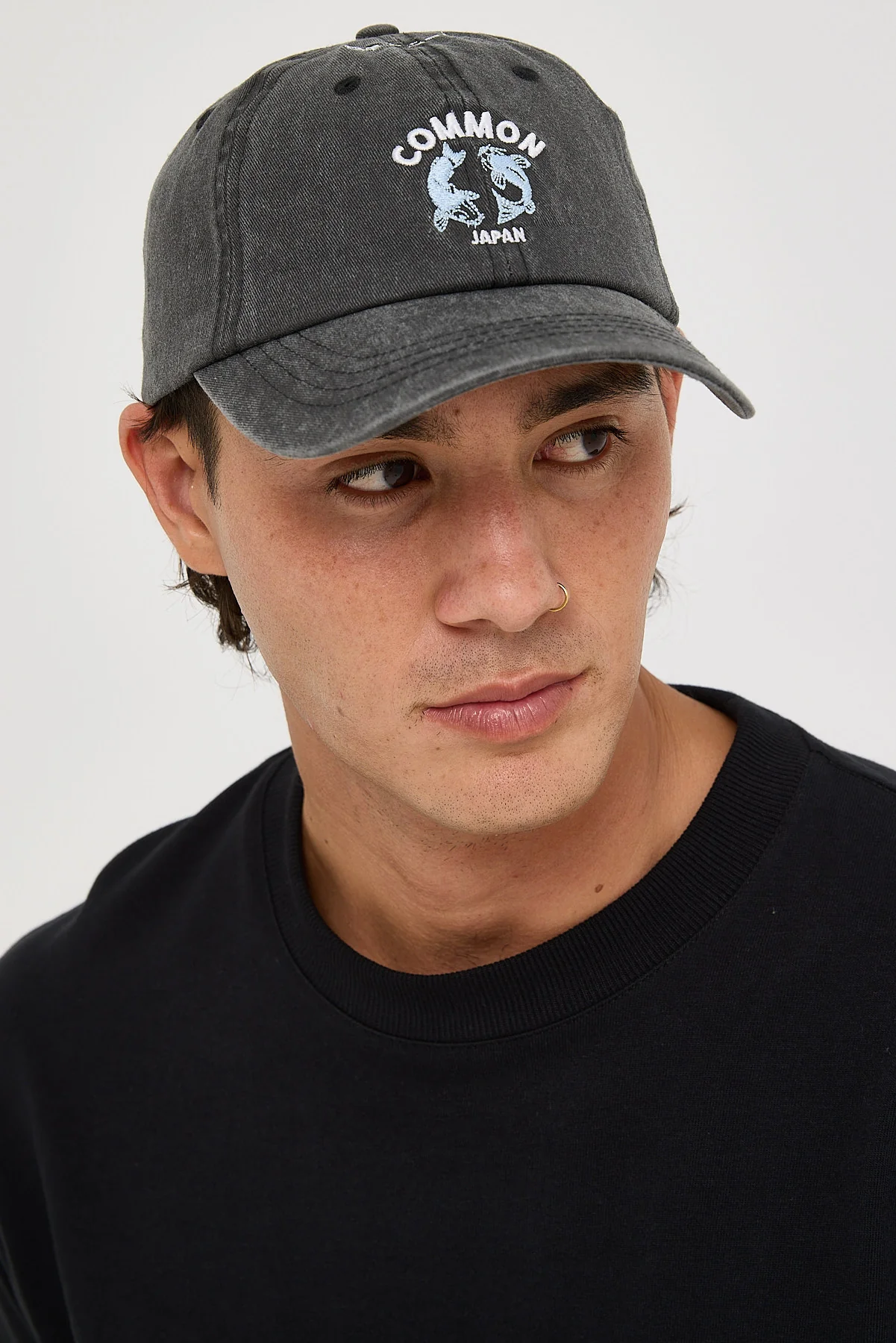 Common Need Kawa Dad Cap Washed Black - Image 5