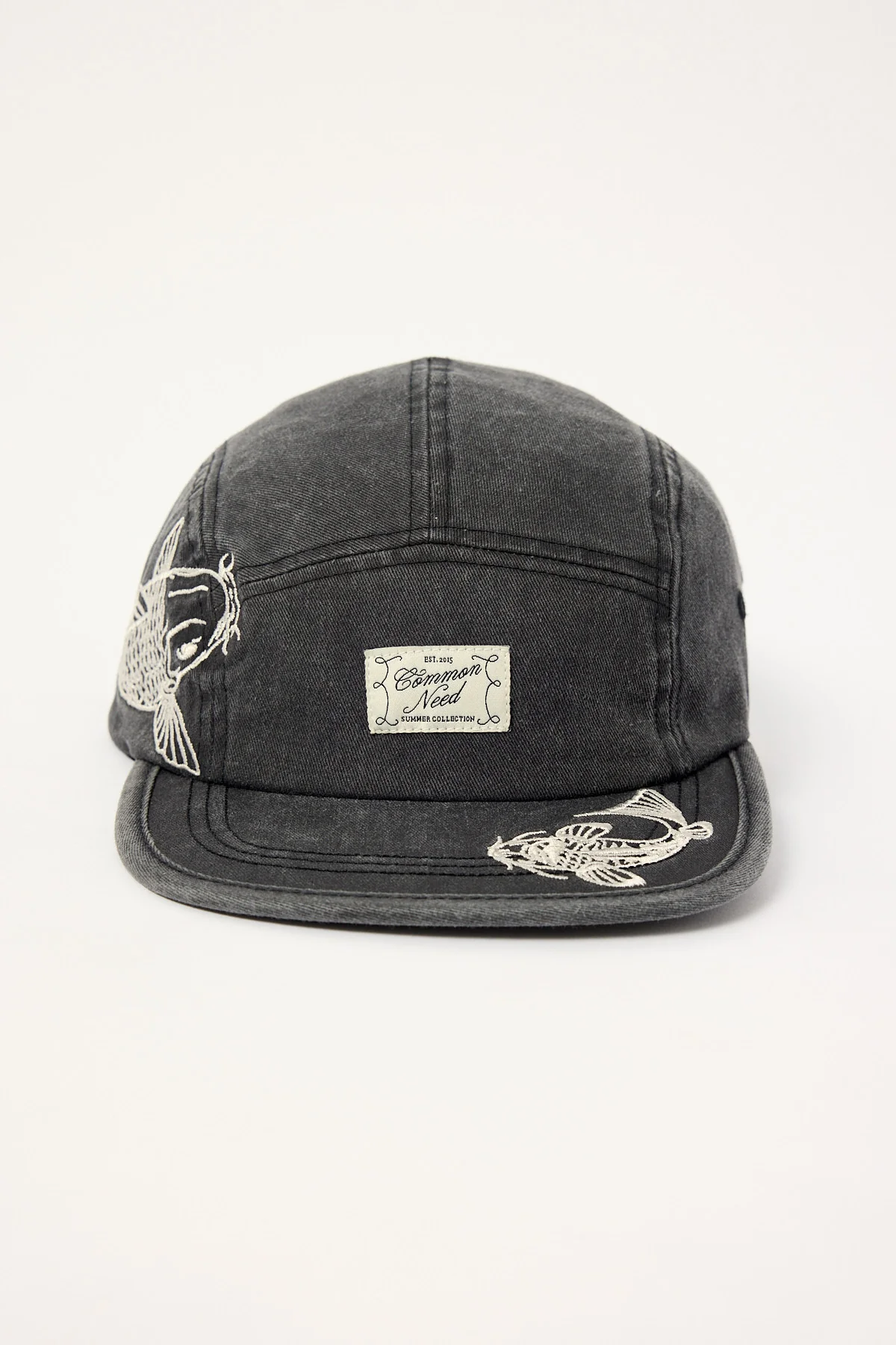 Common Need Koi 5 Panel Cap Washed Black