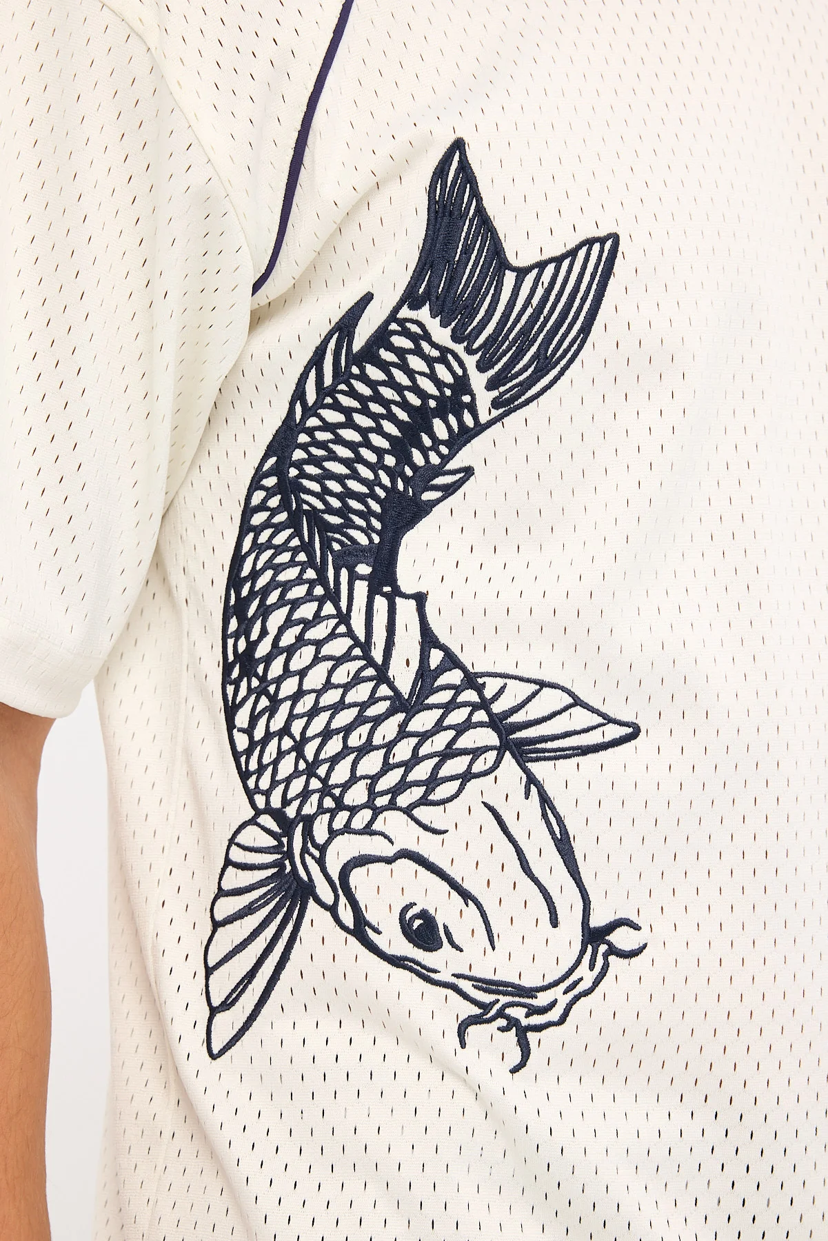Common Need Koi Fish V-Neck Jersey Off White - Image 5