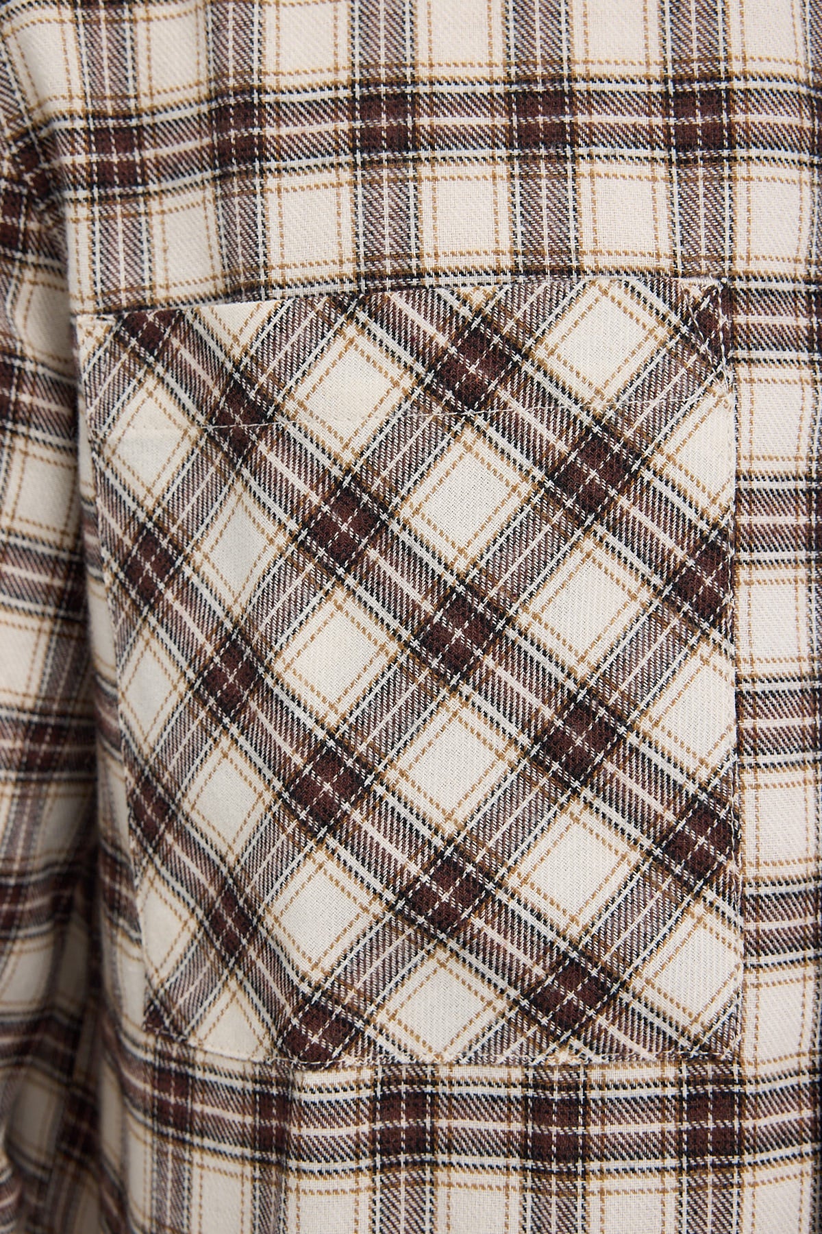 Common Need Lightweight Camden Shirt Tan Check - Image 5