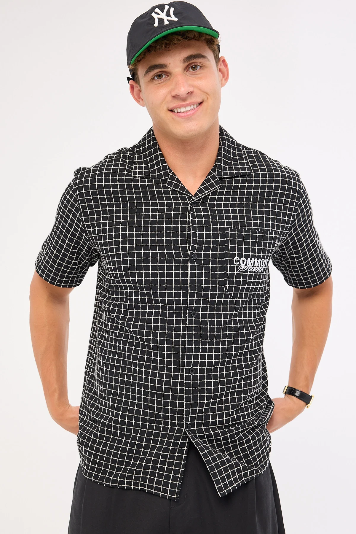 Common Need Lineup Resort Shirt Black Check - Image 4