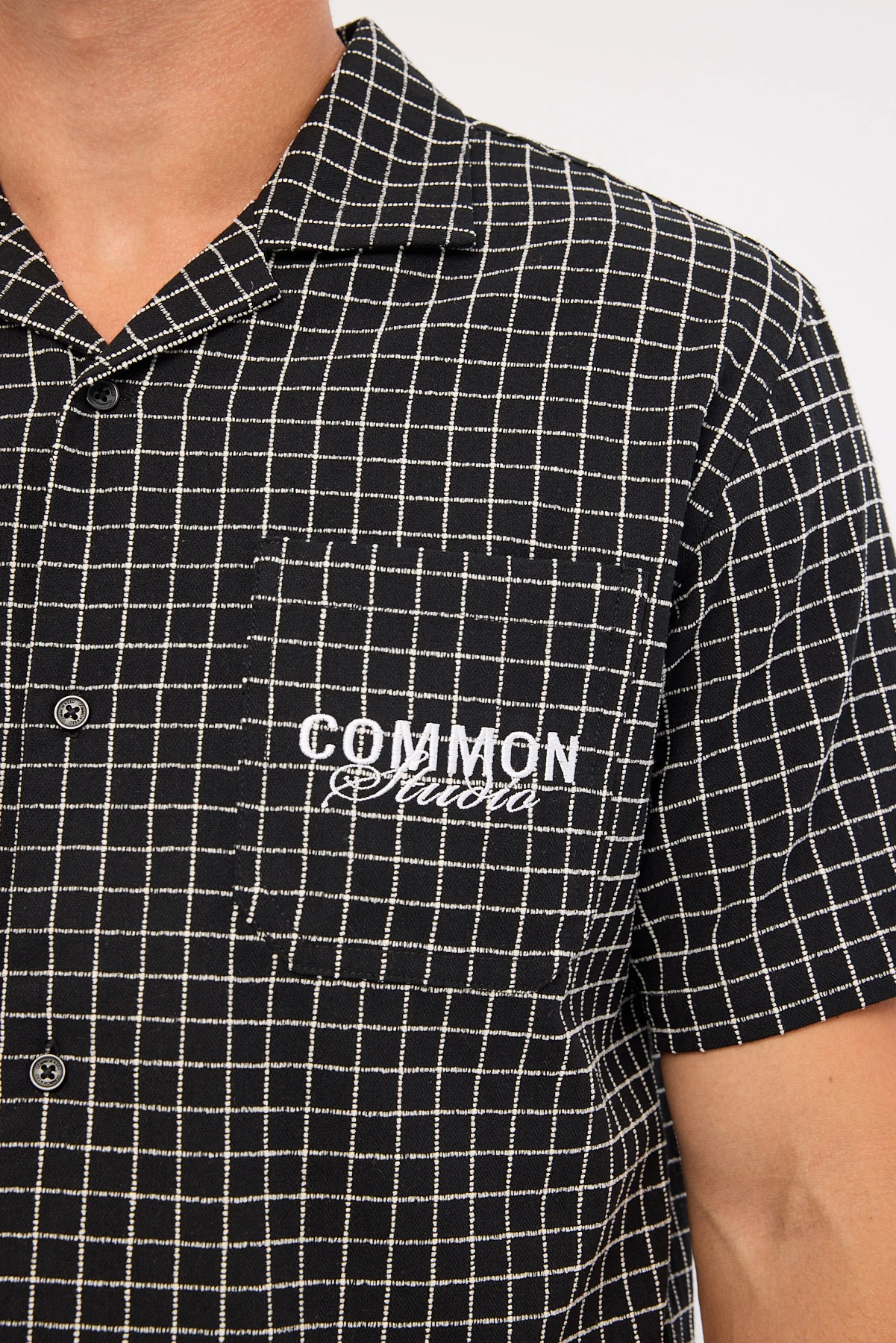 Common Need Lineup Resort Shirt Black Check - Image 7