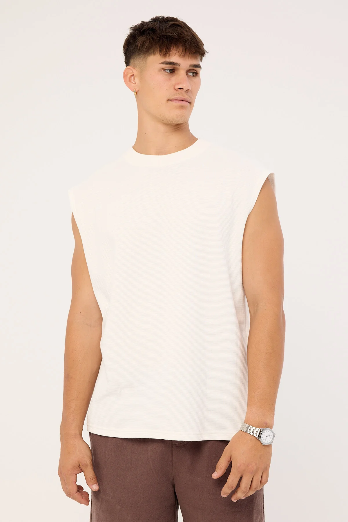 Common Need Lucian Ottoman Muscle Tank Off White