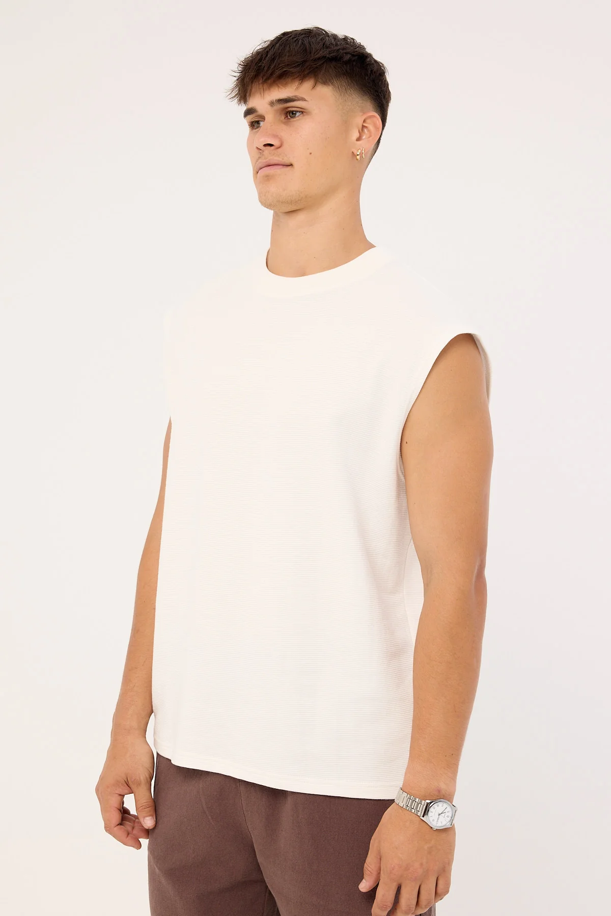 Common Need Lucian Ottoman Muscle Tank Off White - Image 4