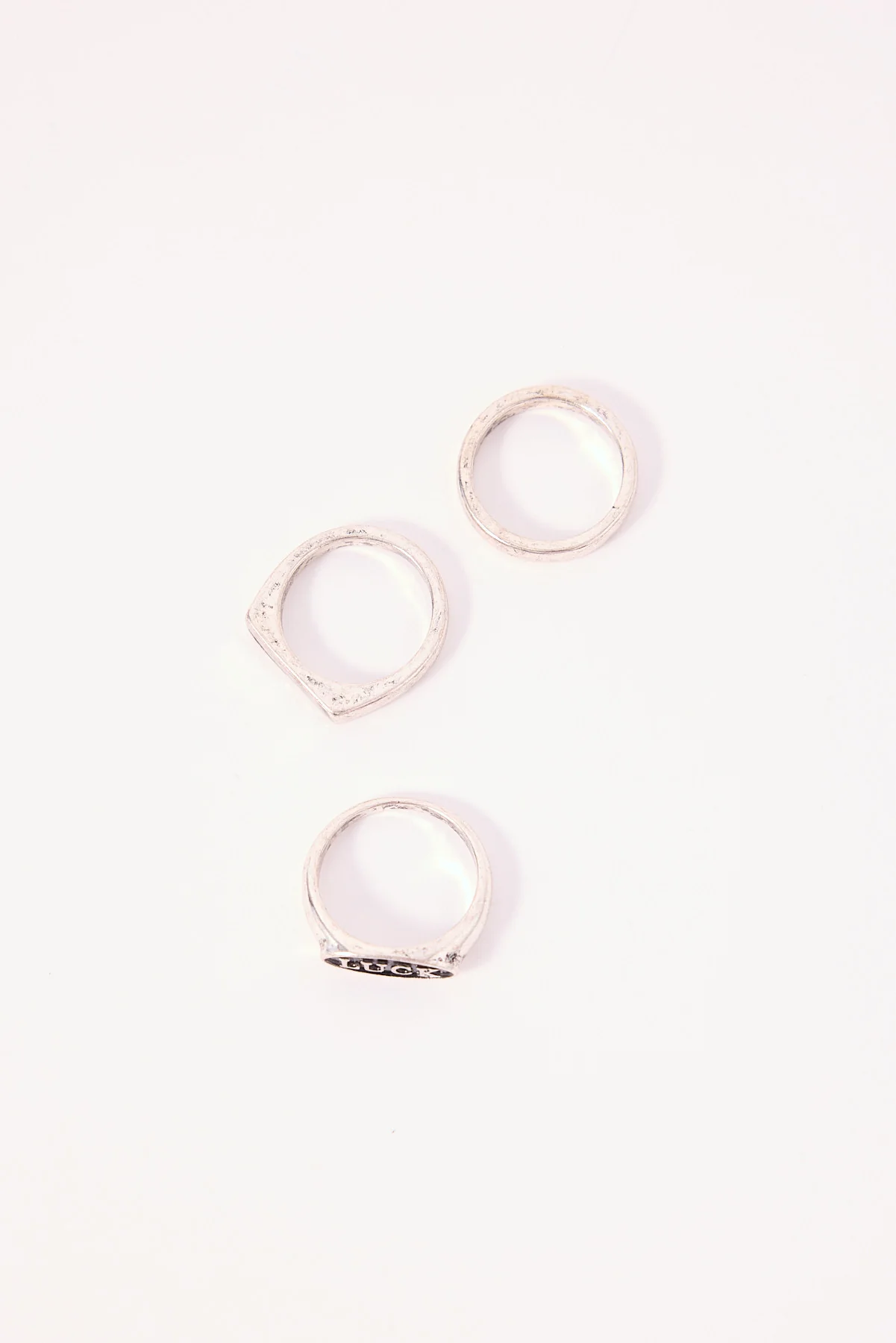 Common Need Luck Ring 3 Pack Antique Silver - Image 2