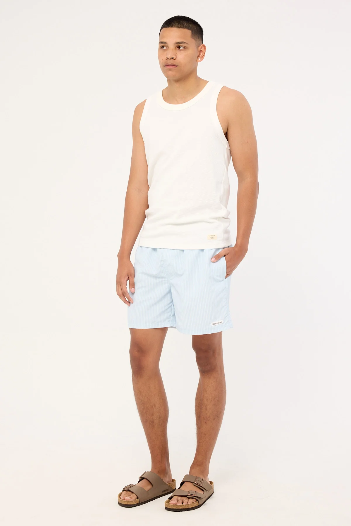 Common Need Marine Swim Short Blue/White Stripe - Image 4