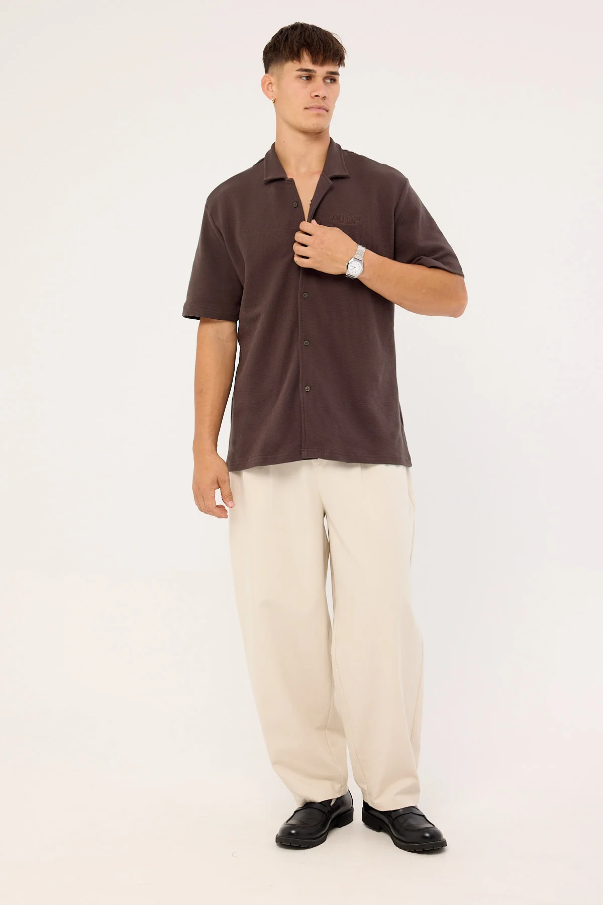 Common Need Merge Standard Shirt Dark Brown - Image 4