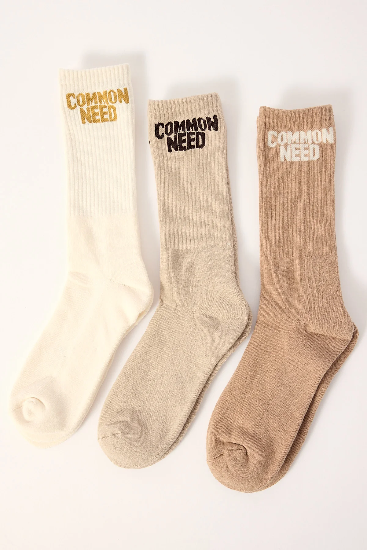 Common Need Myth Sock 3 Pack Cream/Light Grey/Taupe