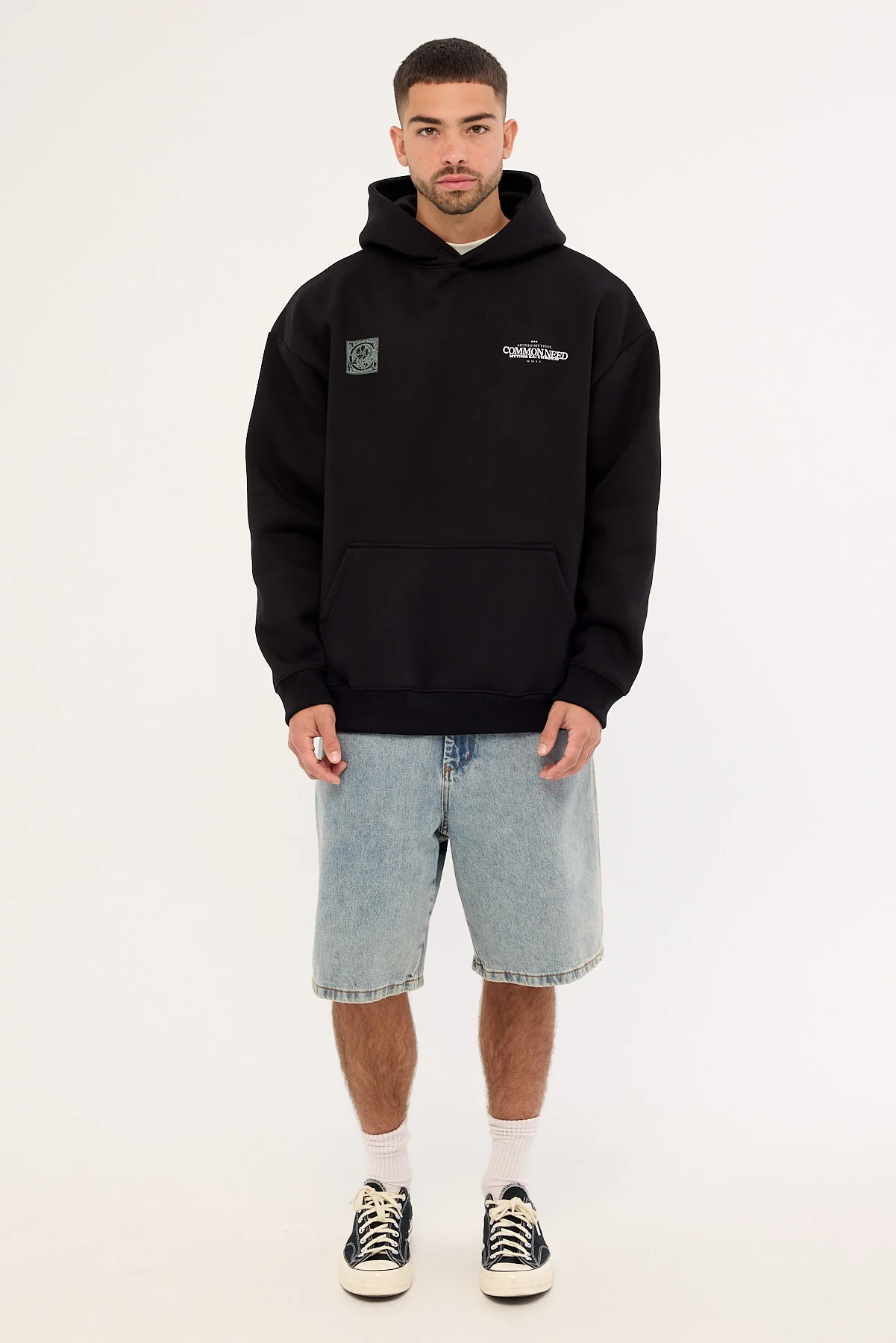 Common Need Mythos Boxy Hoodie Black - Image 2