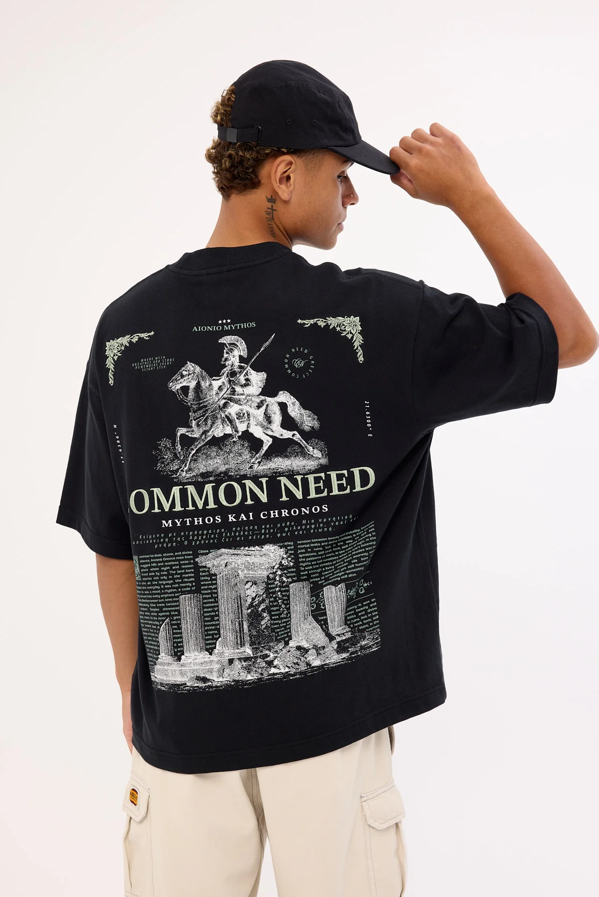 Common Need Mythos Heavyweight Easy Tee Black - Image 4
