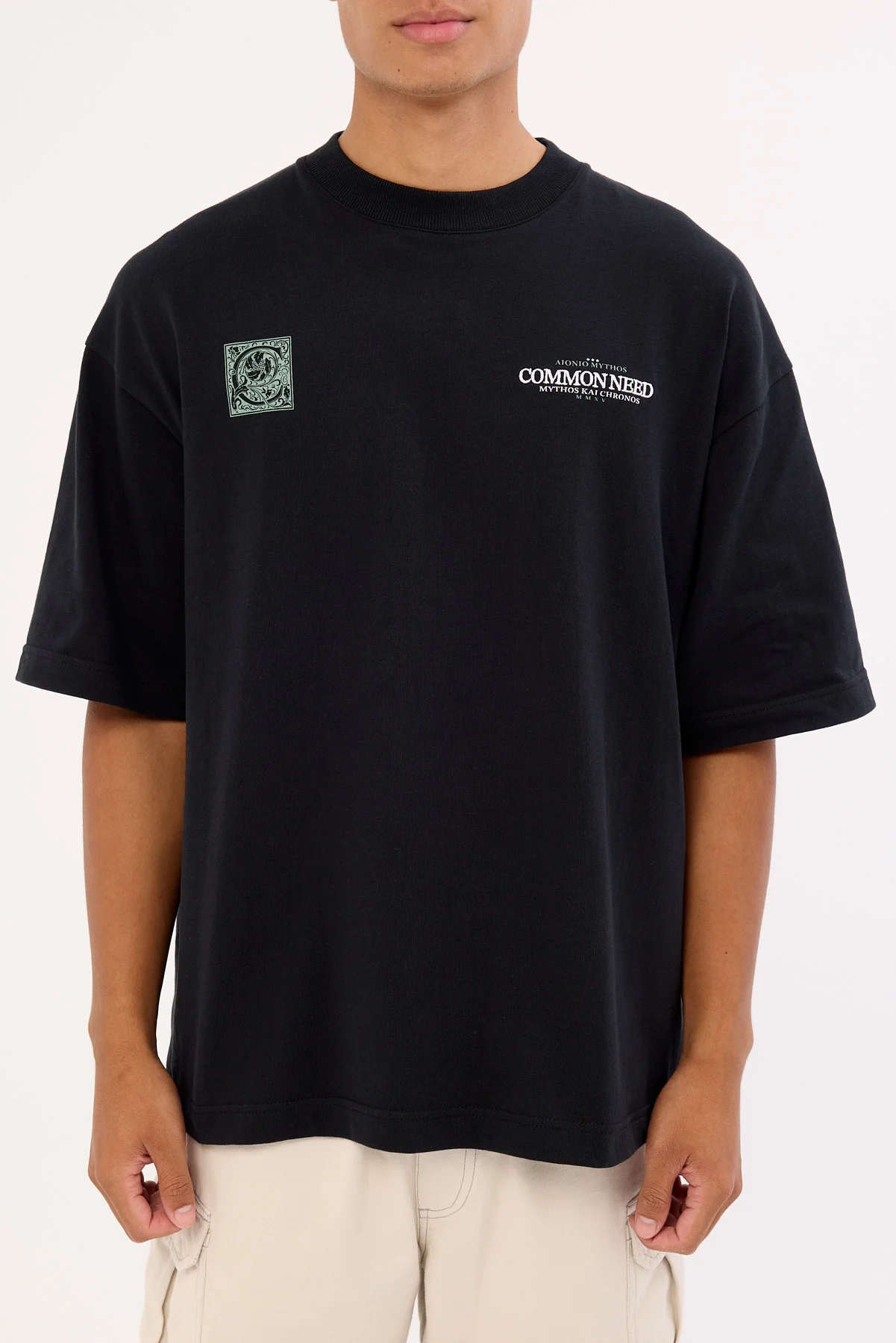 Common Need Mythos Heavyweight Easy Tee Black - Image 5