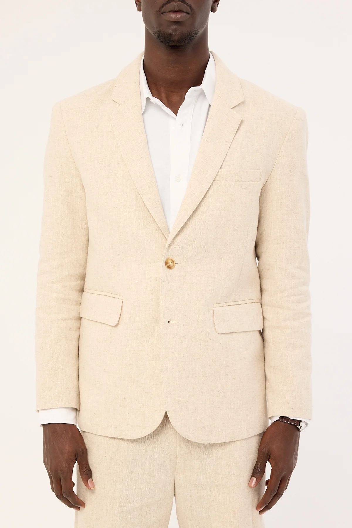 Common Need Oliver Classic Linen Blazer Natural - Image 7